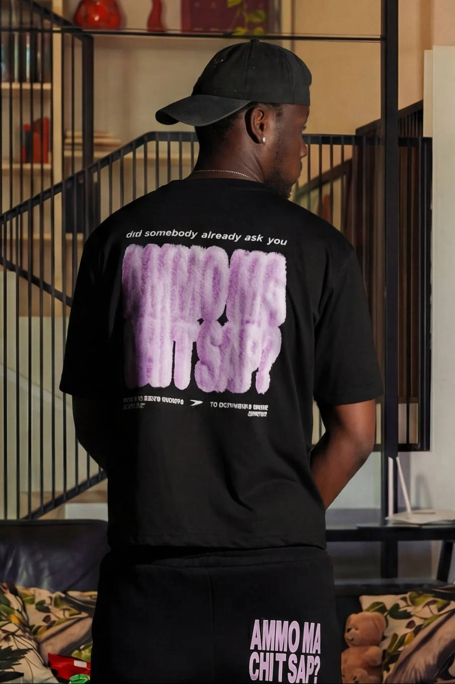 T-Shirt "AMMO" CHI'T'SAP Black/FurryPink - Image 4