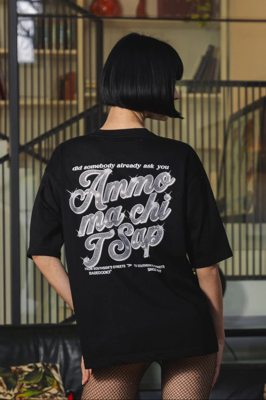 T-Shirt "AMMO" CHI'T'SAP Black/GlitterItalic