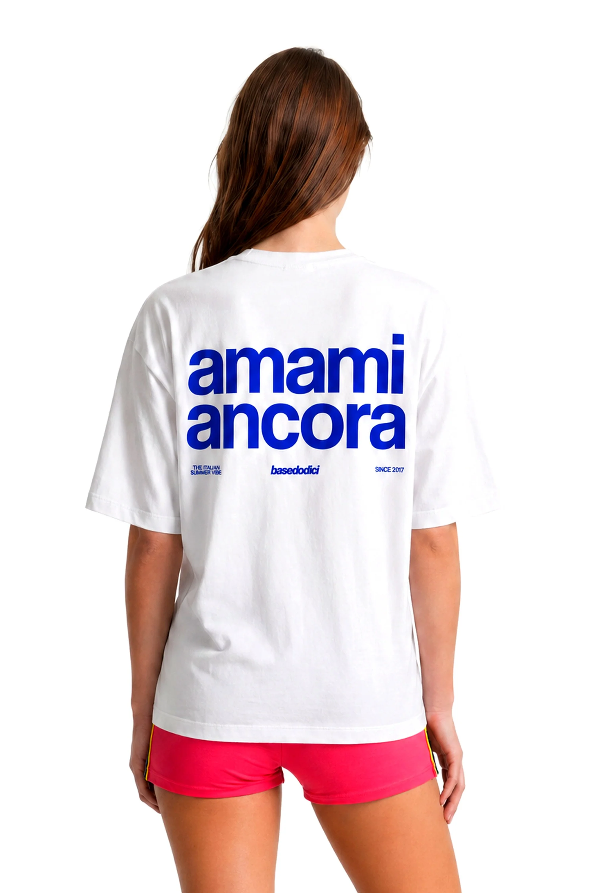 T-Shirt "COPY&PASTE" AmamiAncora White/Blue - Image 2