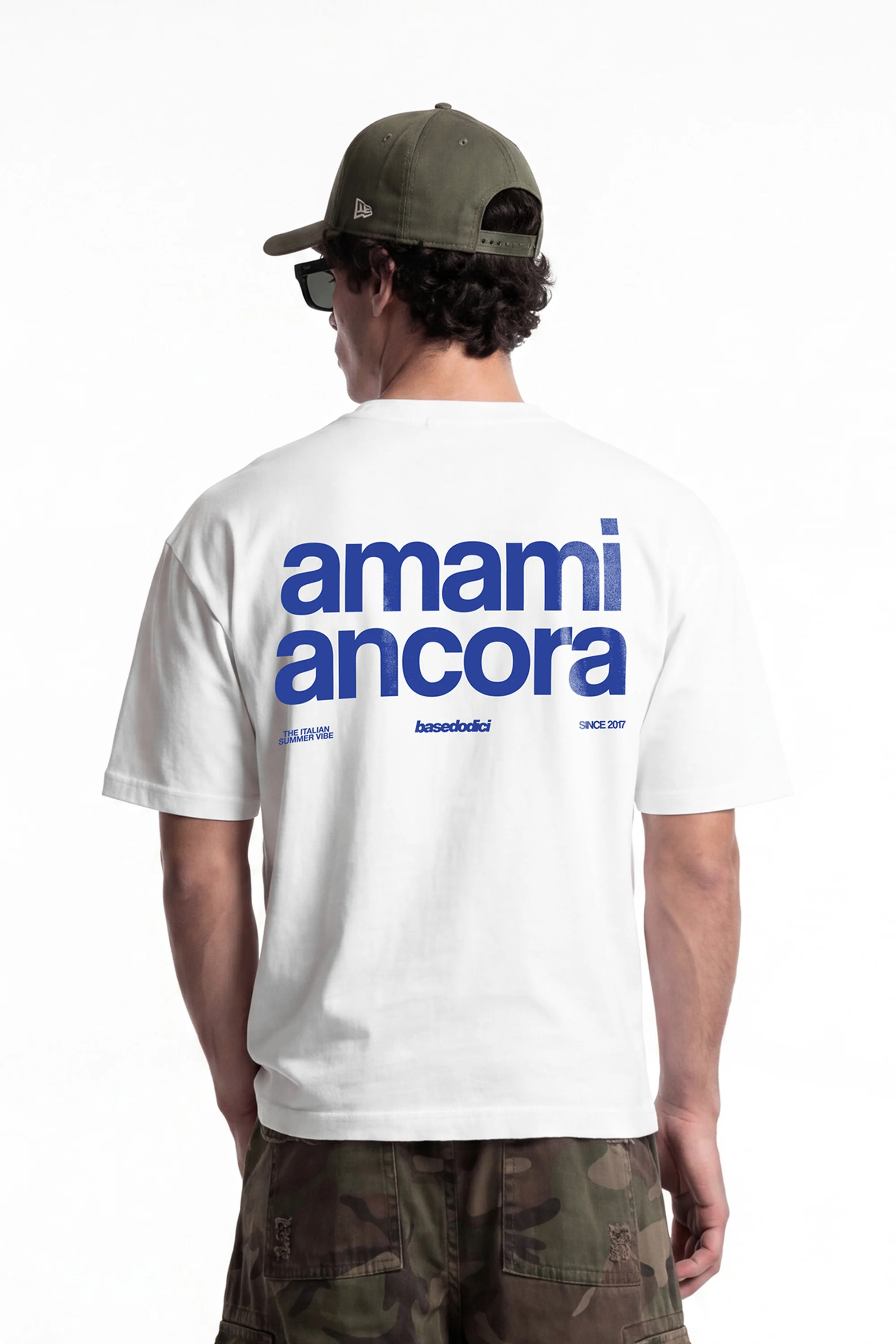 T-Shirt "COPY&PASTE" AmamiAncora White/Blue - Image 4