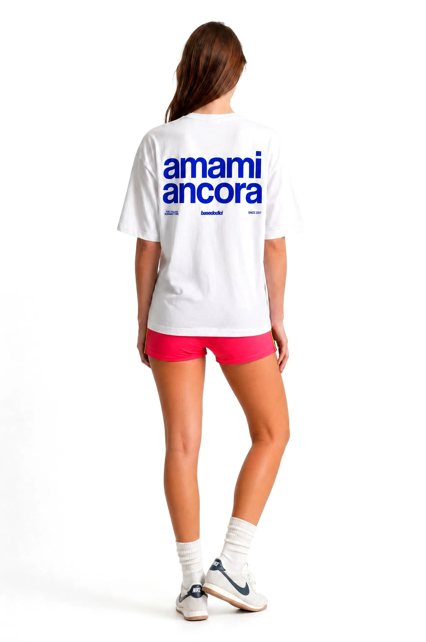 T-Shirt "COPY&PASTE" AmamiAncora White/Blue - Image 7