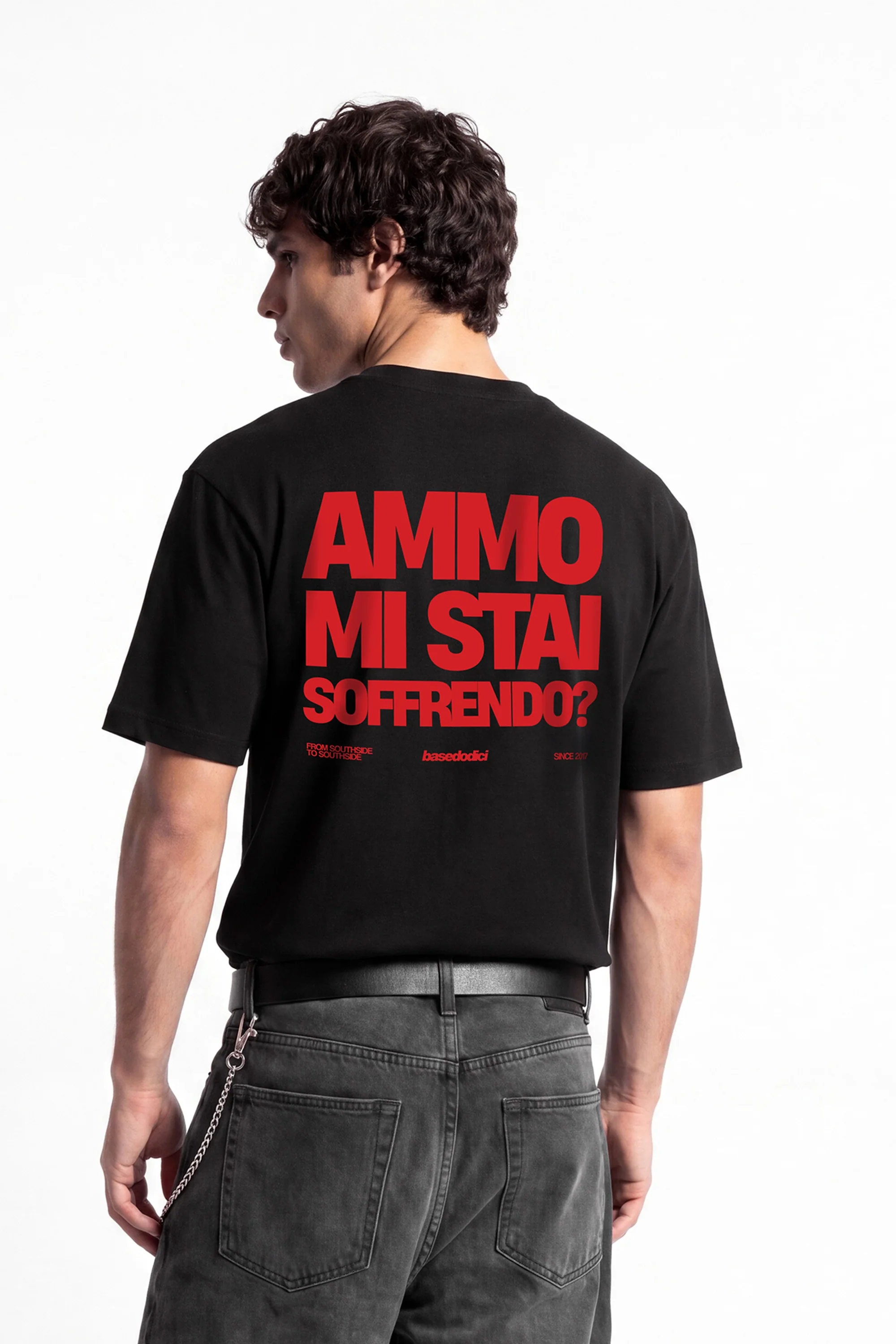 T-Shirt "COPY&PASTE" MiStaiSoffrendo Black/Red - Image 4