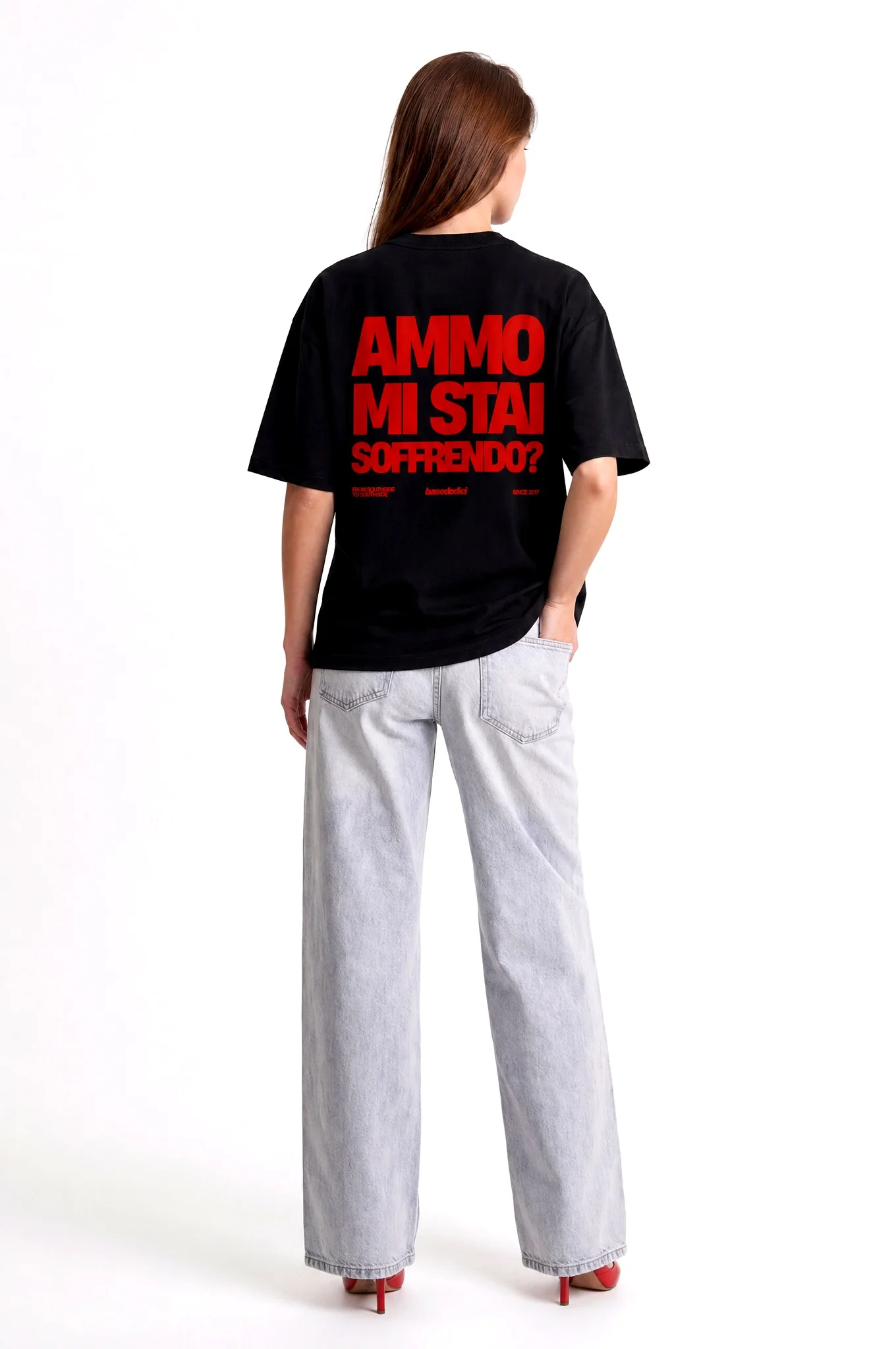 T-Shirt "COPY&PASTE" MiStaiSoffrendo Black/Red - Image 7