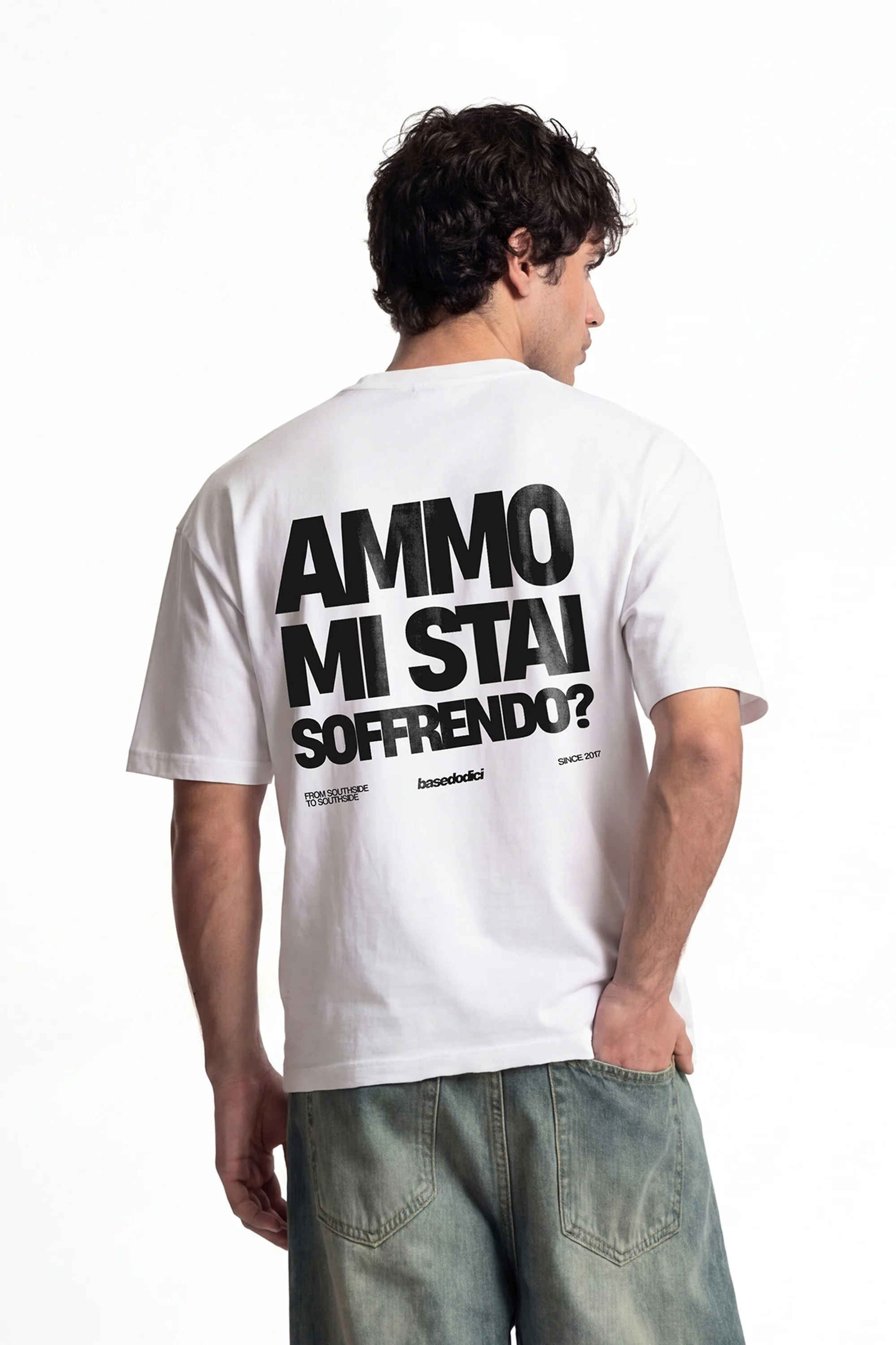T-Shirt "COPY&PASTE" MiStaiSoffrendo White/Black - Image 4