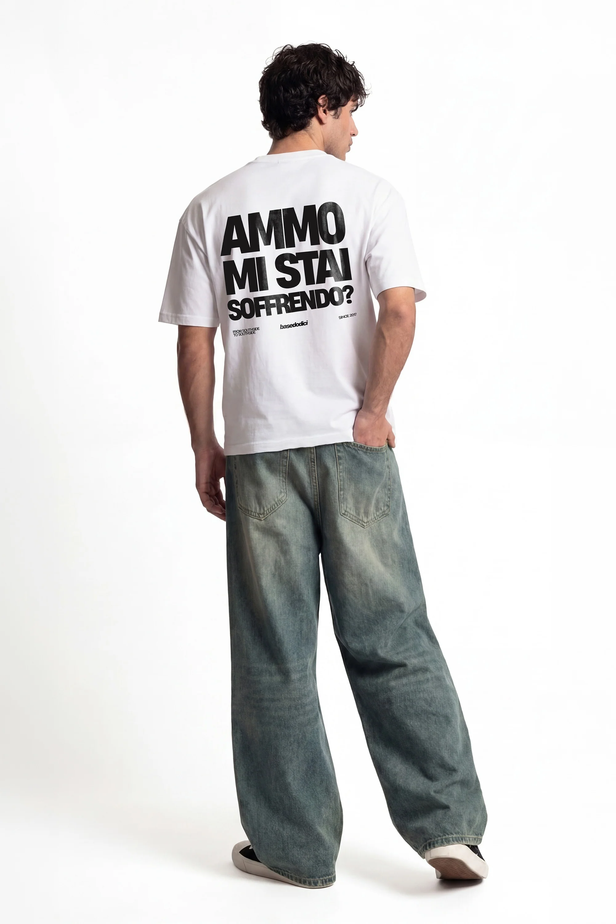 T-Shirt "COPY&PASTE" MiStaiSoffrendo White/Black - Image 9