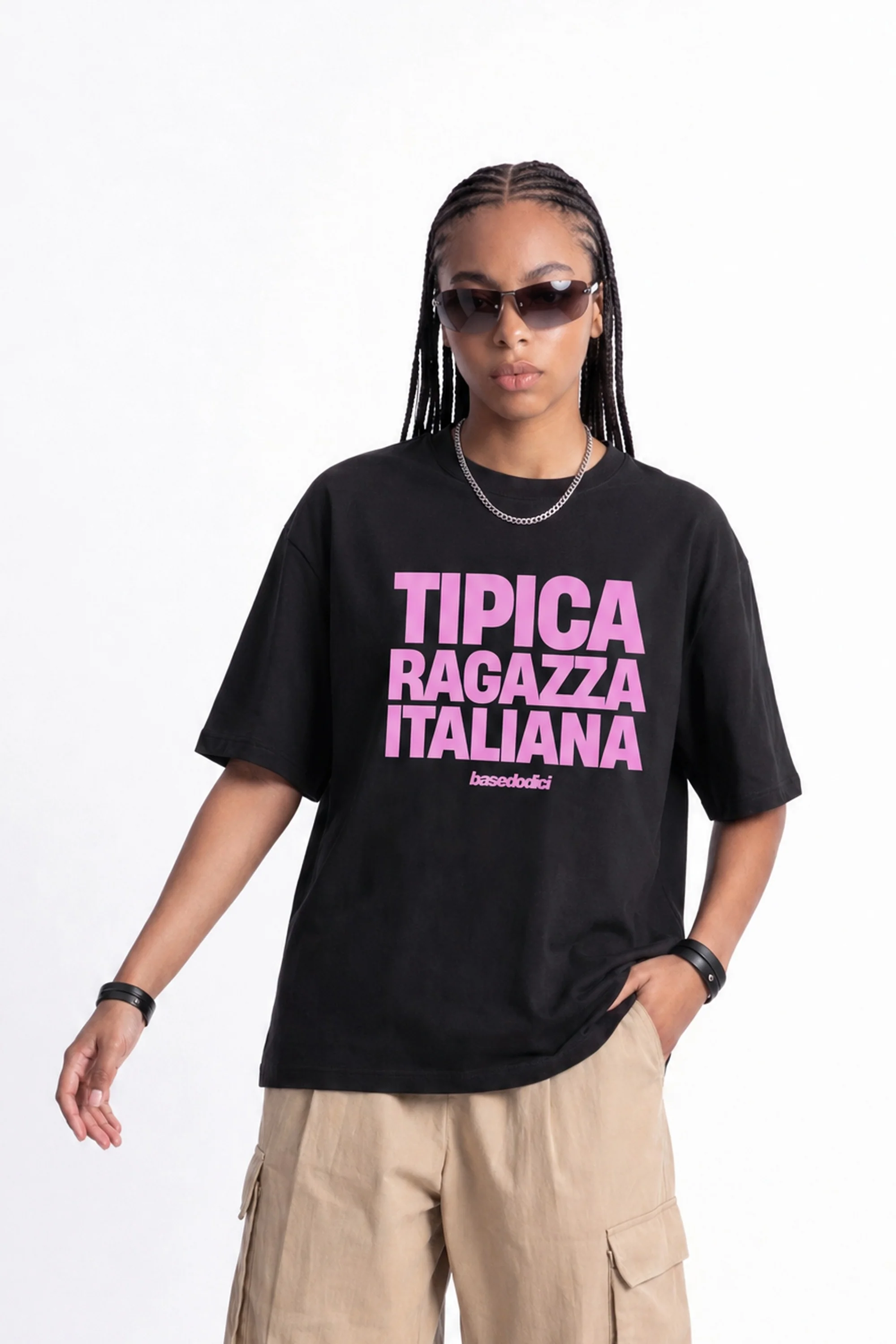 T-Shirt "COPY&PASTE" RagazzaItaliana Black/Pink - Image 2