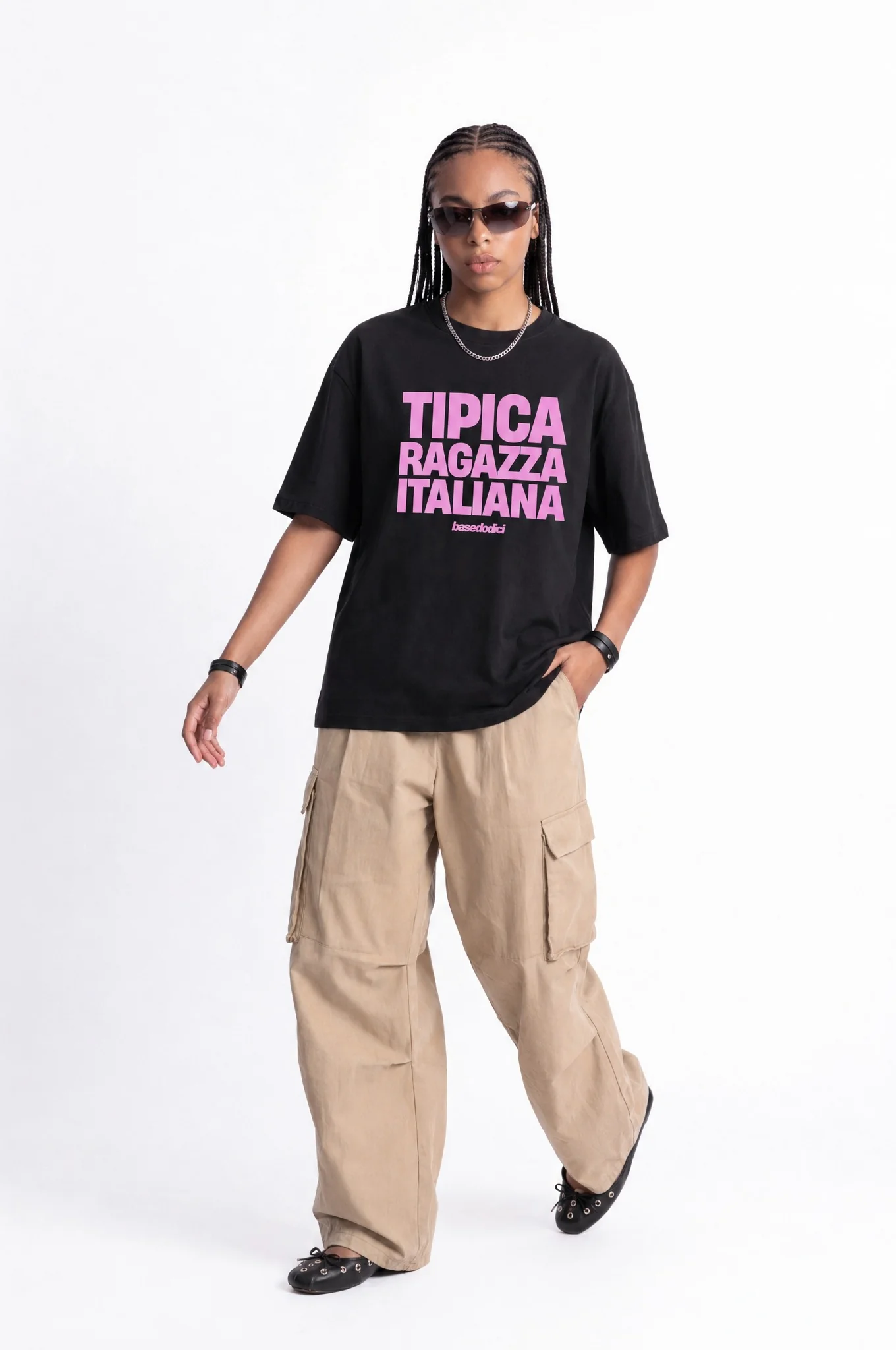 T-Shirt "COPY&PASTE" RagazzaItaliana Black/Pink - Image 3