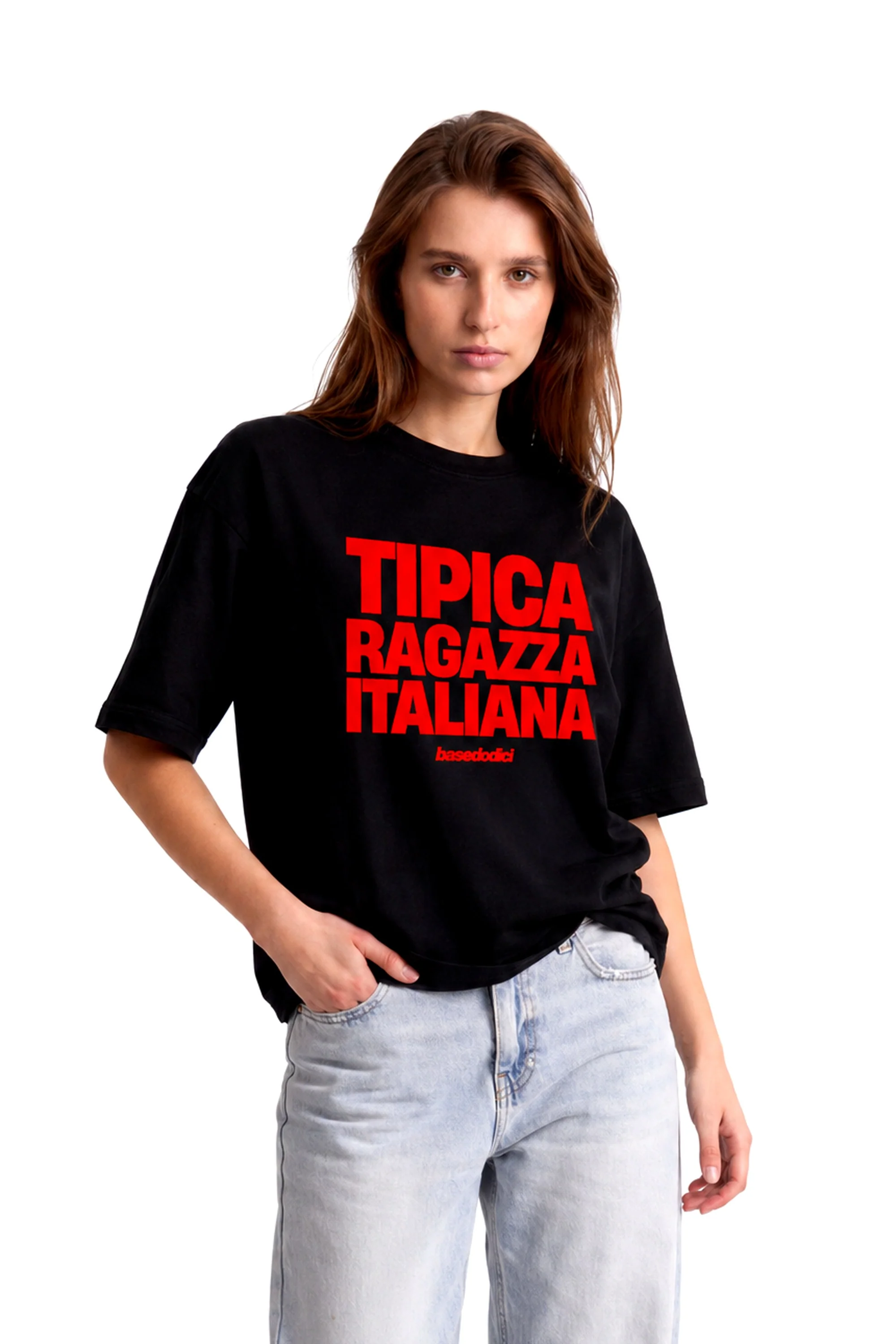 T-Shirt "COPY&PASTE" RagazzaItaliana Black/Red - Image 2