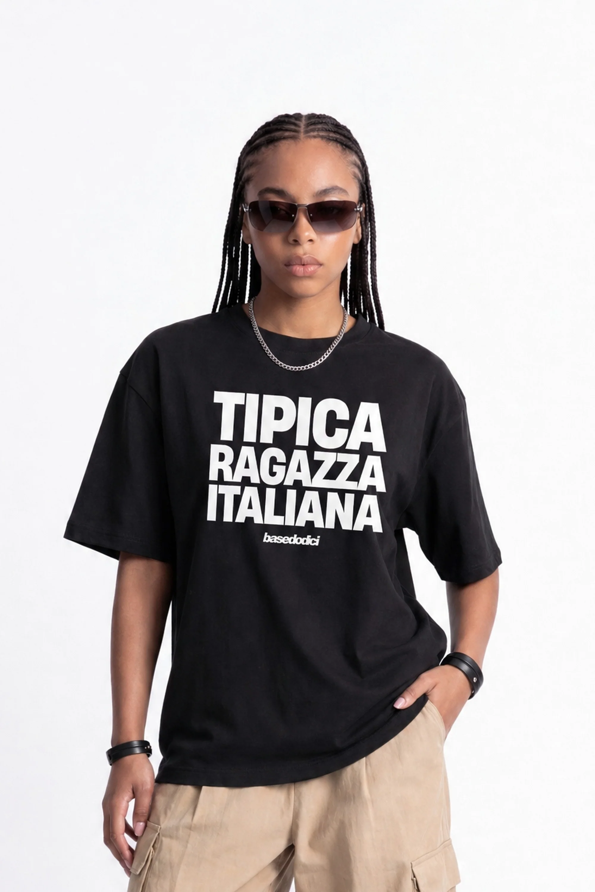 T-Shirt "COPY&PASTE" RagazzaItaliana Black/White - Image 2