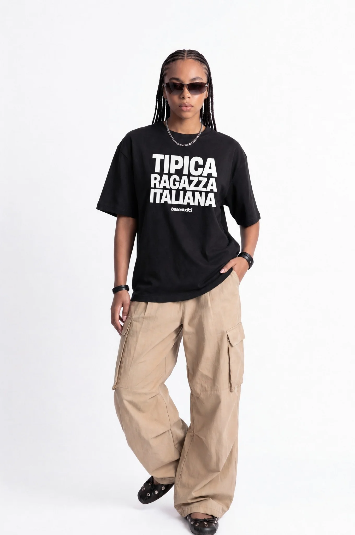 T-Shirt "COPY&PASTE" RagazzaItaliana Black/White - Image 3