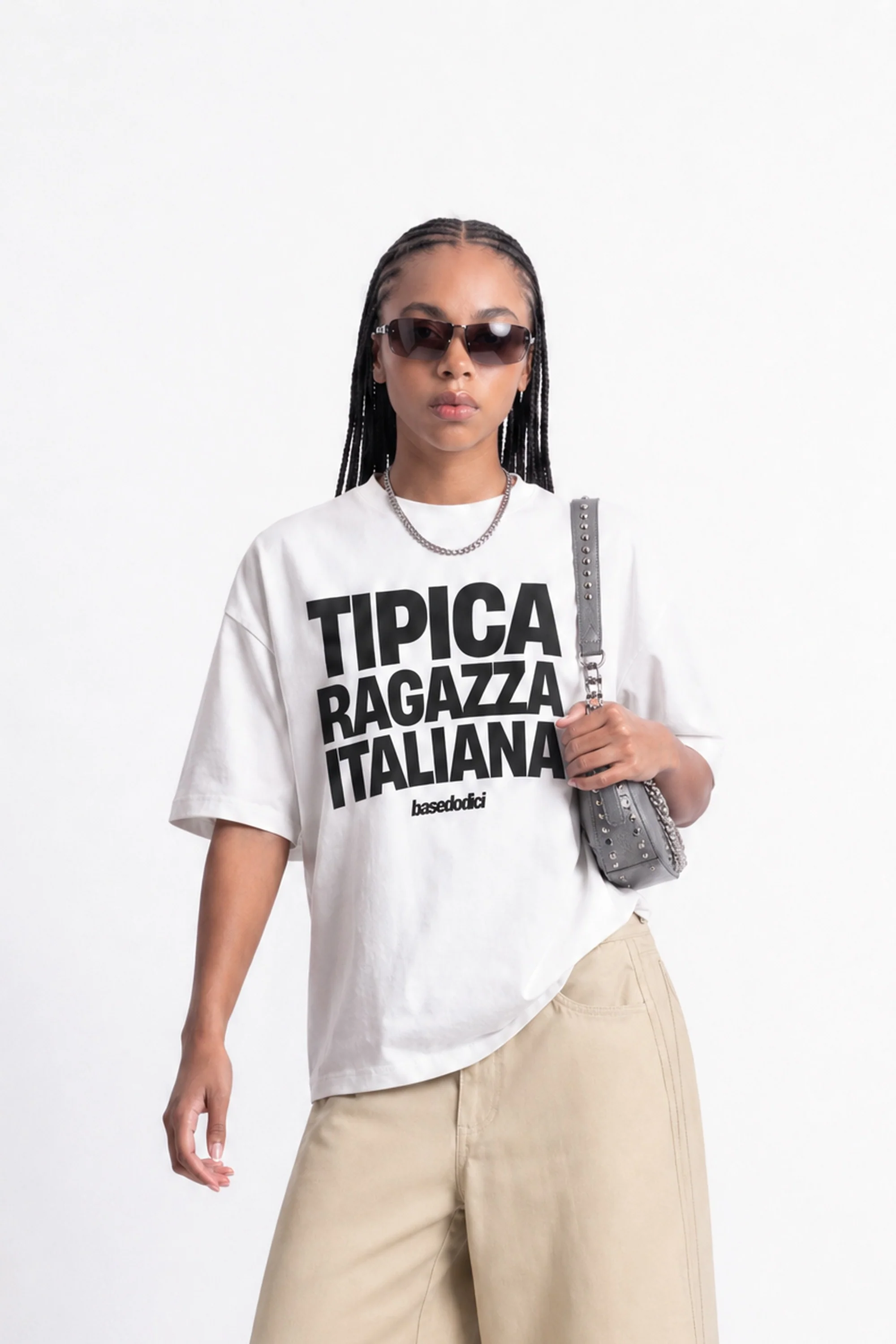T-Shirt "COPY&PASTE" RagazzaItaliana White/Black - Image 2