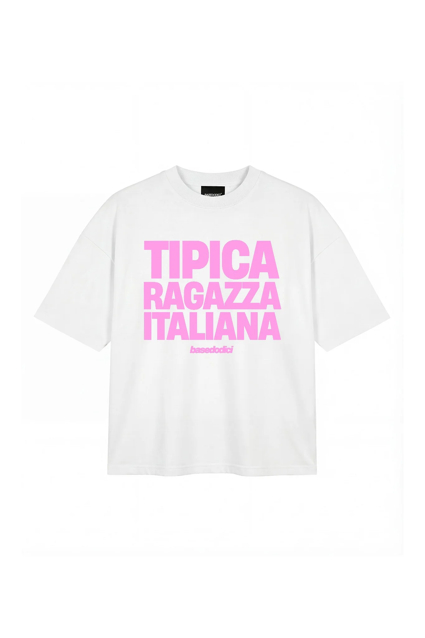 T-Shirt "COPY&PASTE" RagazzaItaliana White/Pink