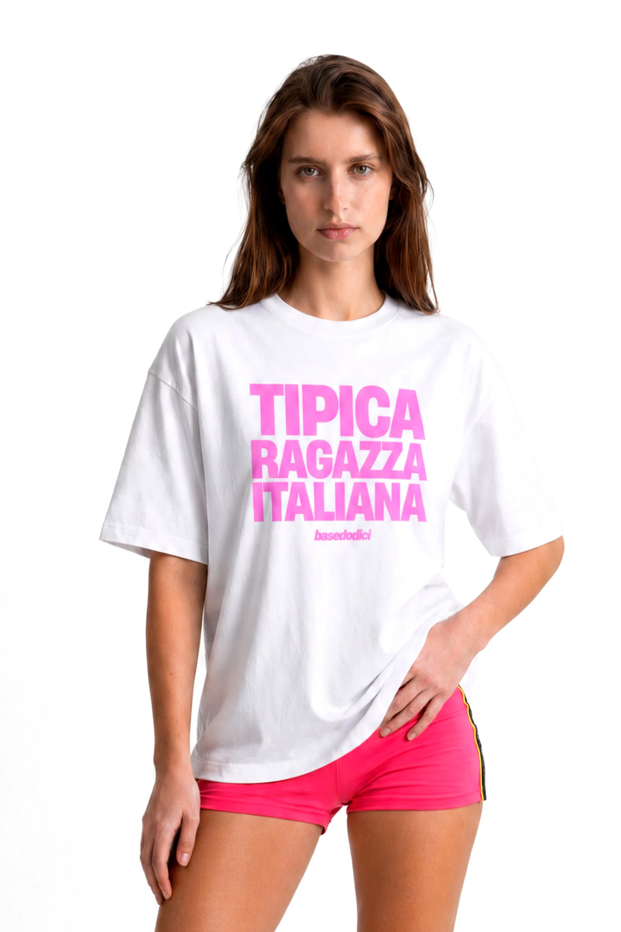 T-Shirt "COPY&PASTE" RagazzaItaliana White/Pink - Image 2
