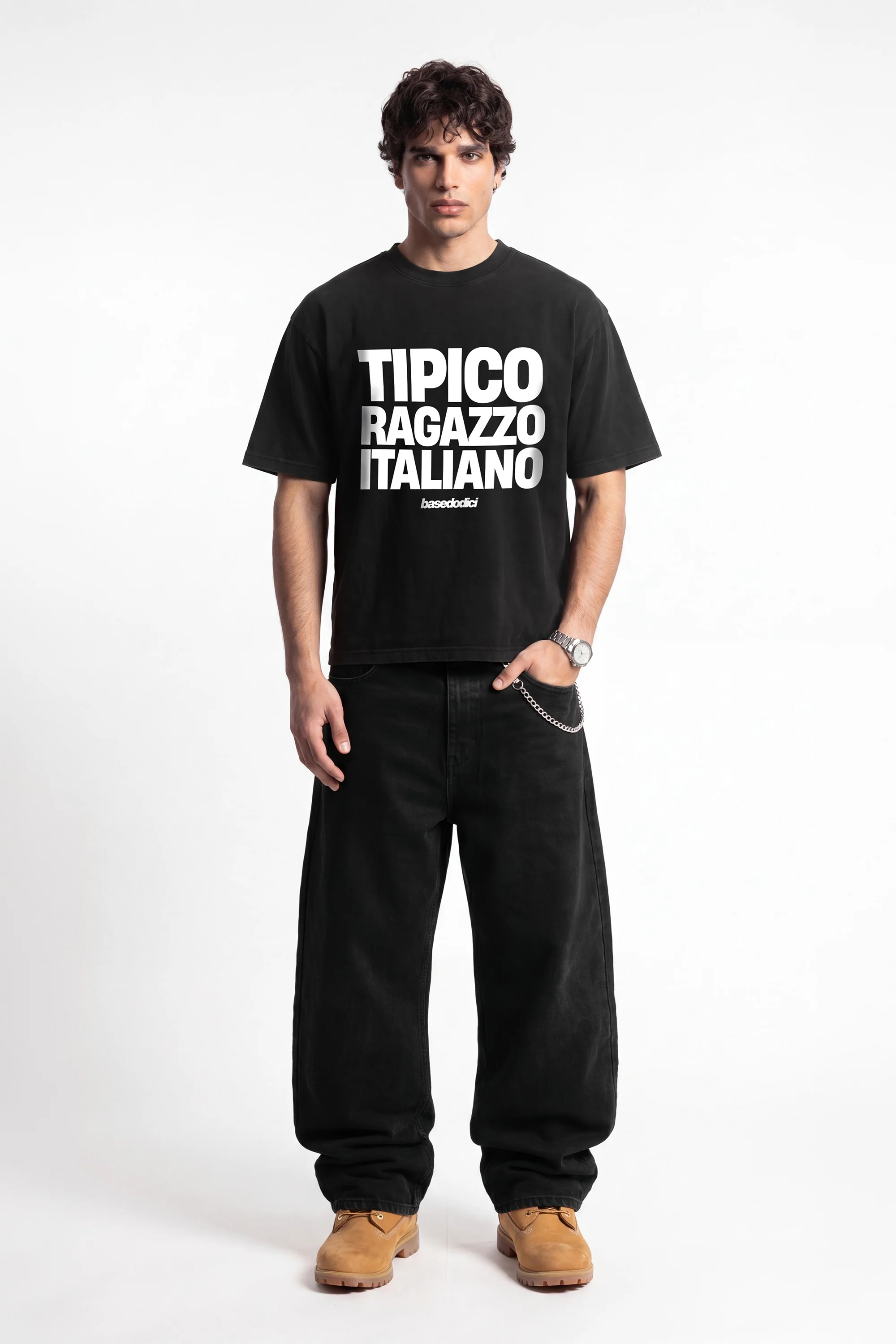 T-Shirt "COPY&PASTE" RagazzoItaliano Black/White - Image 3