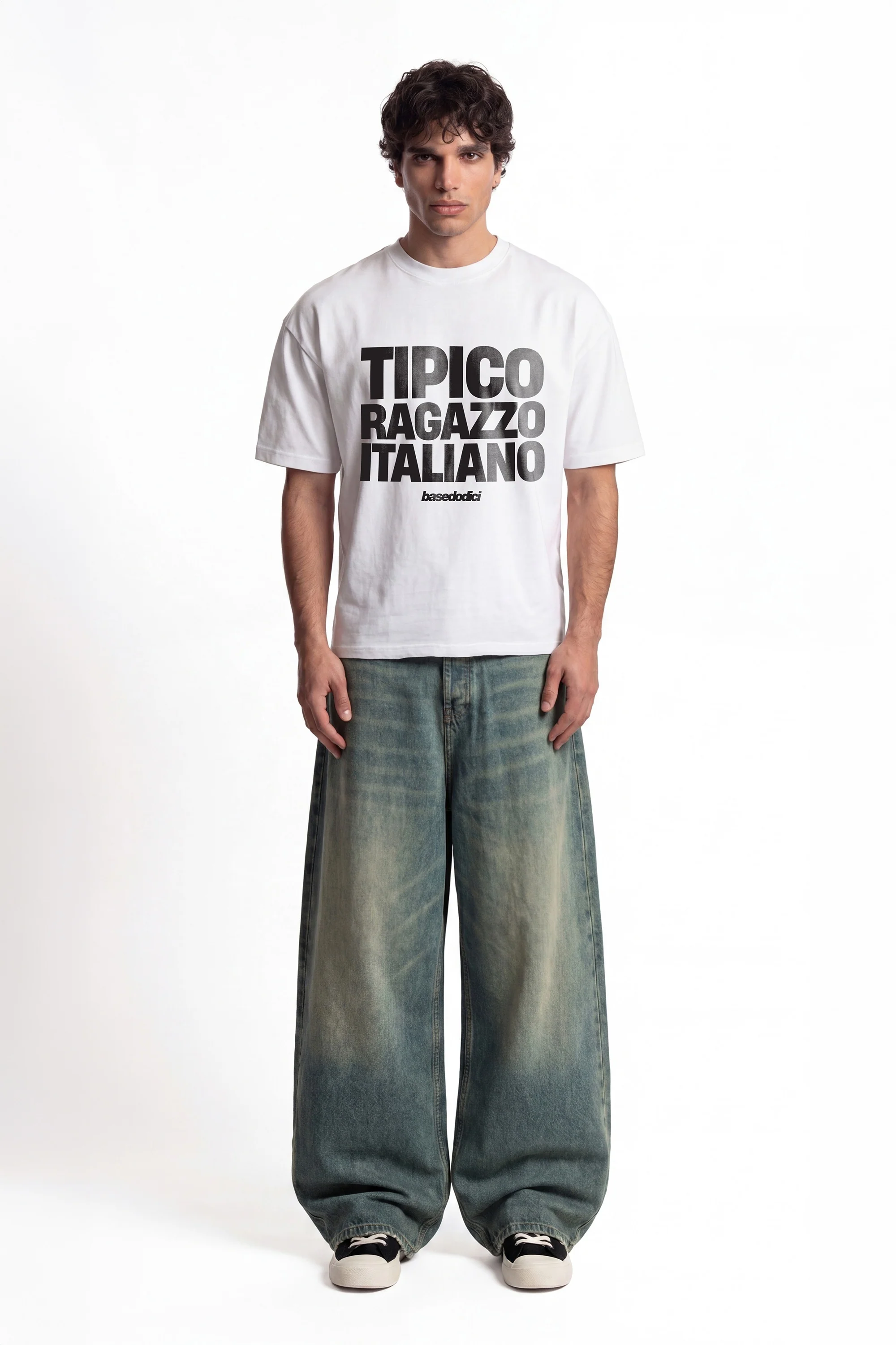 T-Shirt "COPY&PASTE" RagazzoItaliano White/Black - Image 3