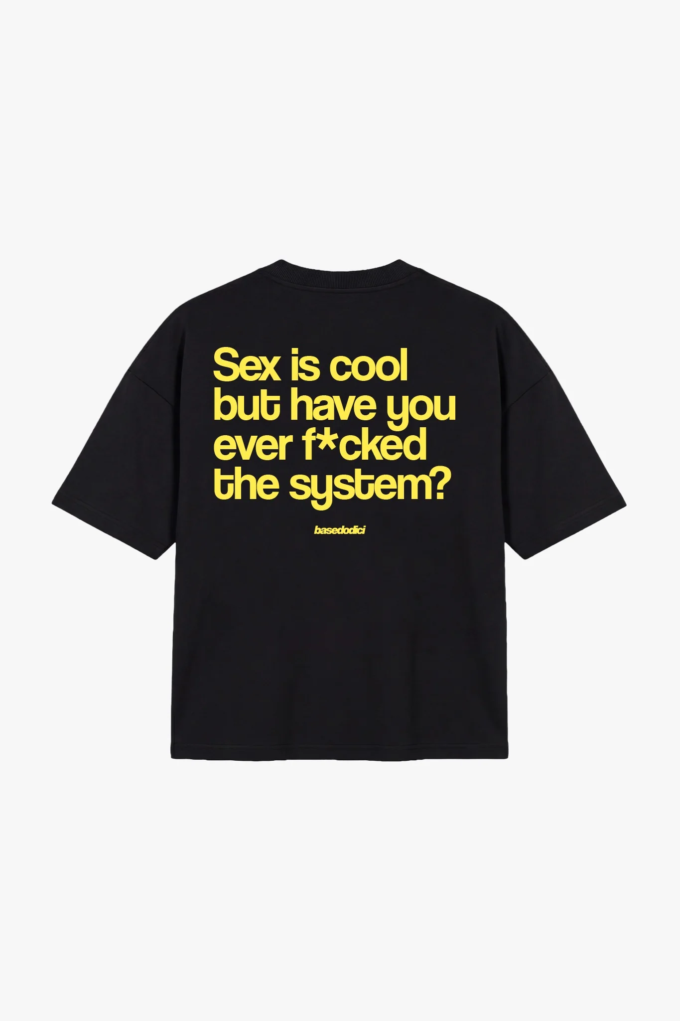 T-Shirt "COPY&PASTE" SexIsCool Black/Yellow