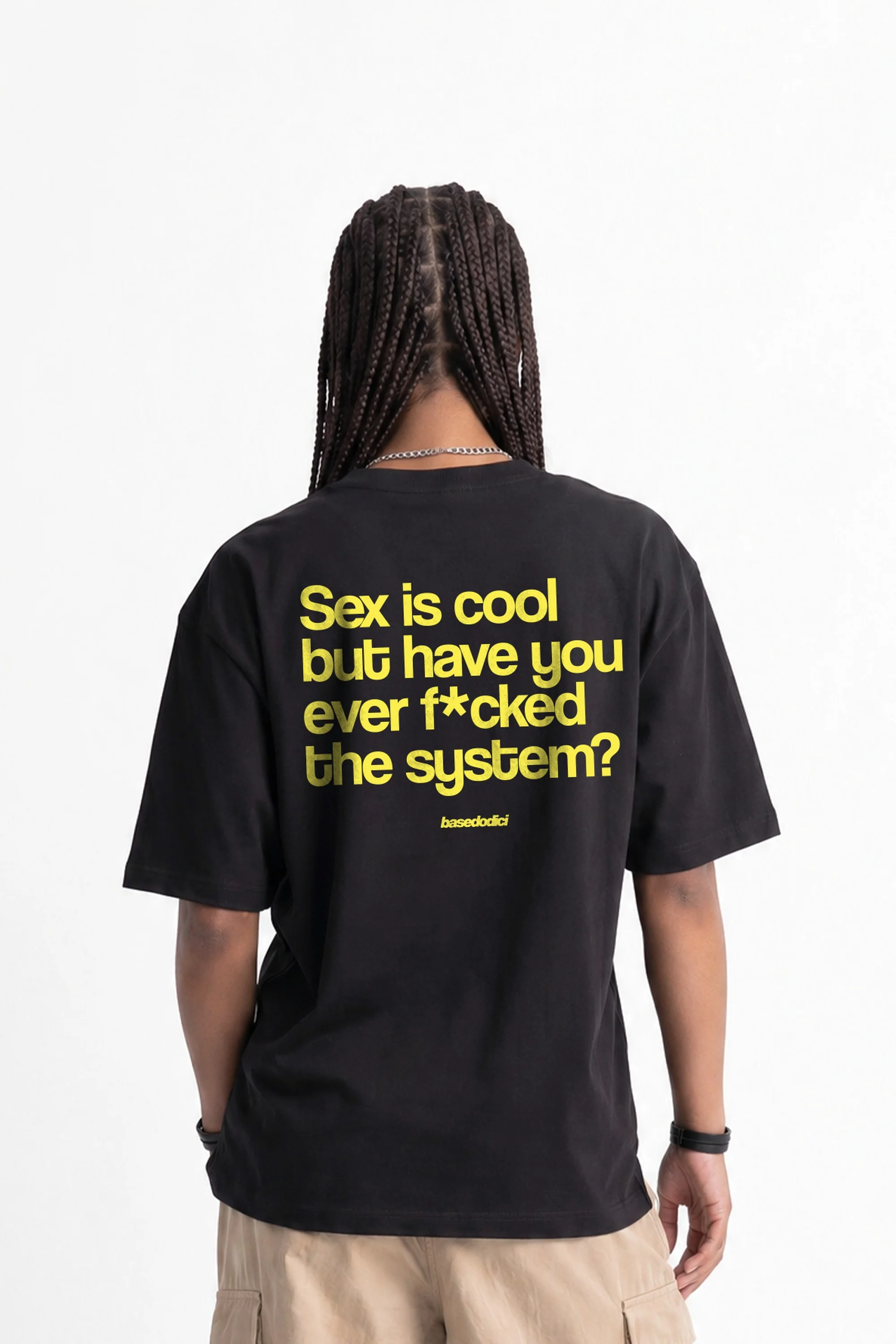 T-Shirt "COPY&PASTE" SexIsCool Black/Yellow - Image 5