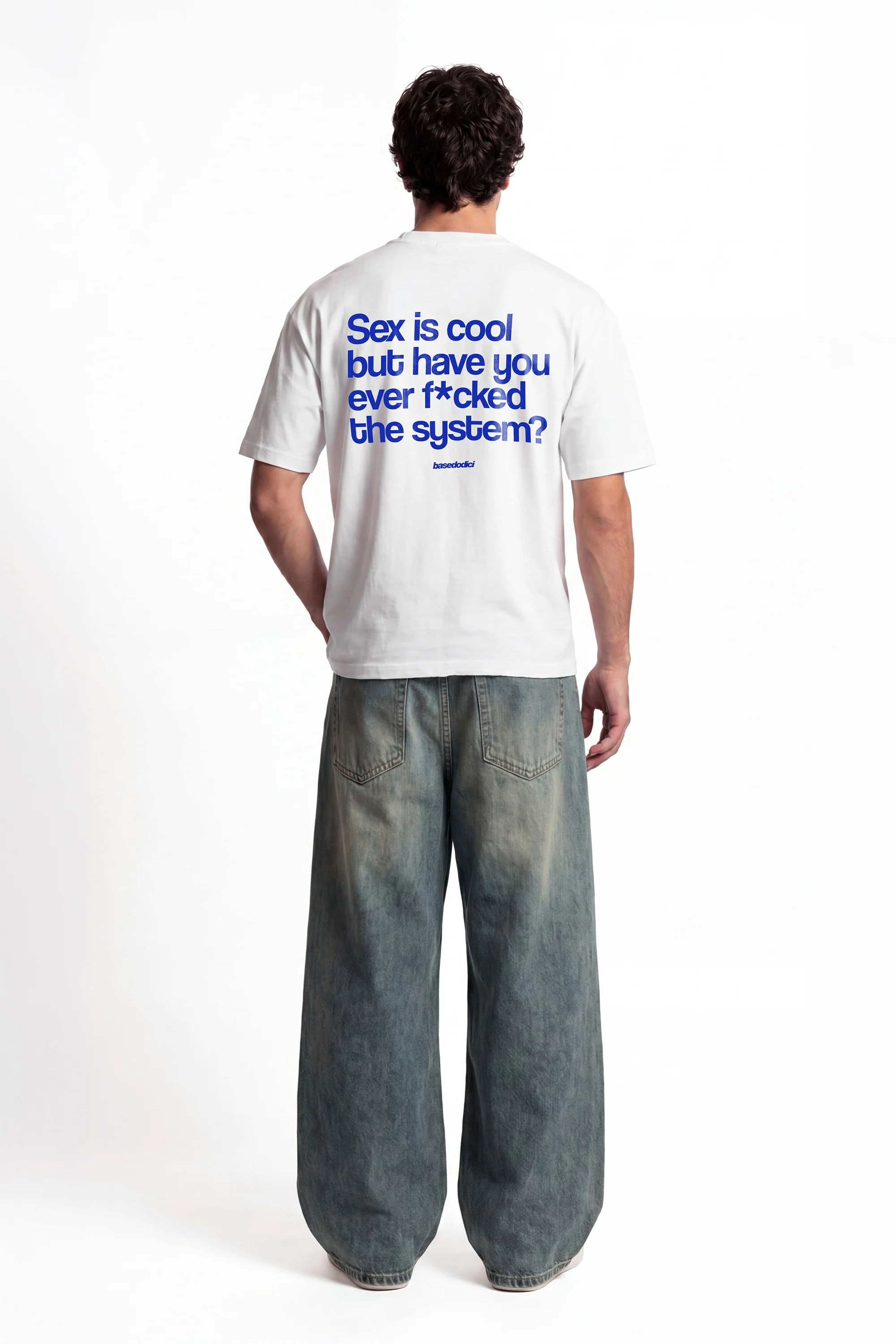 T-Shirt "COPY&PASTE" SexIsCool White/Blue - Image 7