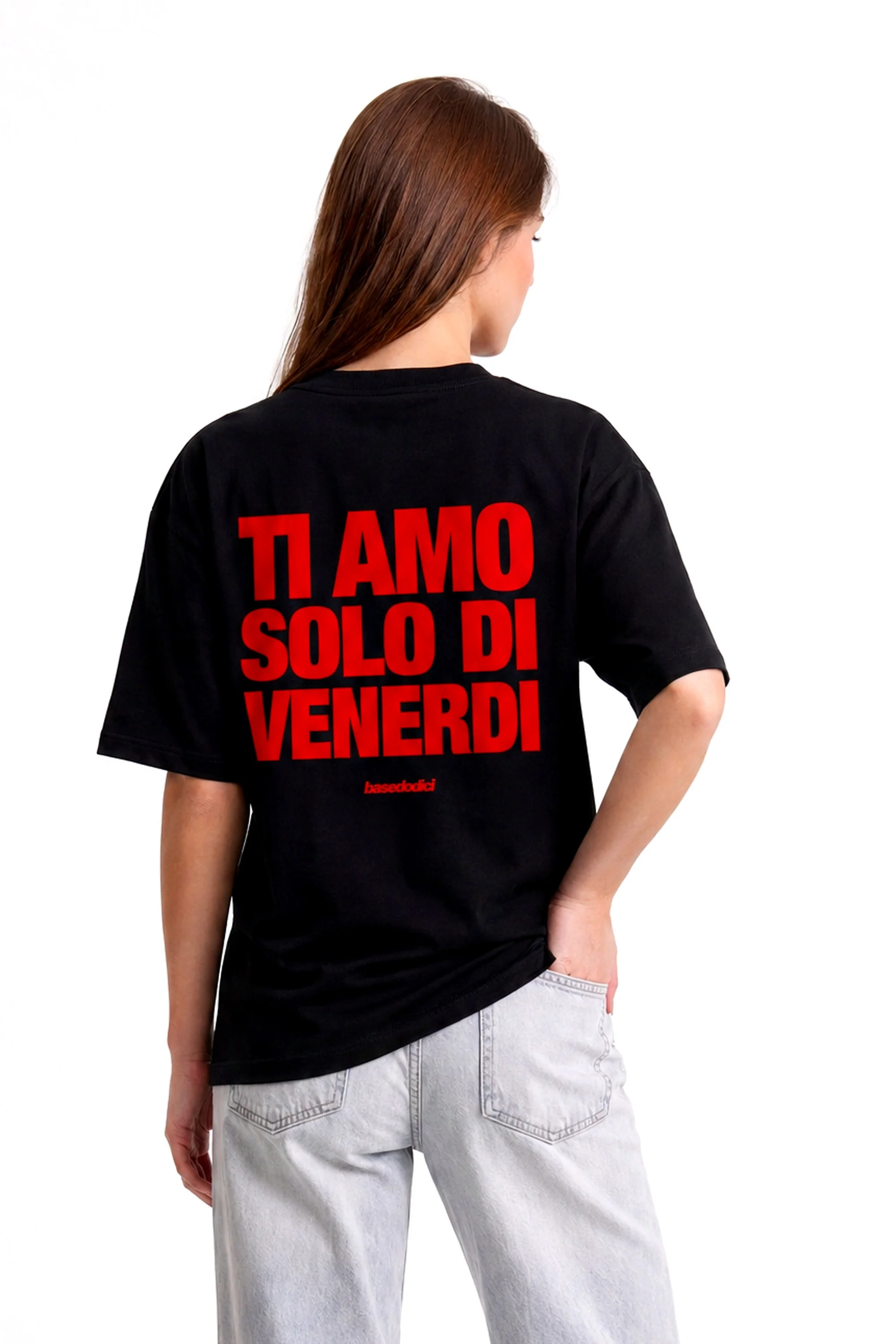 T-Shirt "COPY&PASTE" TiAmoVenerdì Black/Red - Image 4