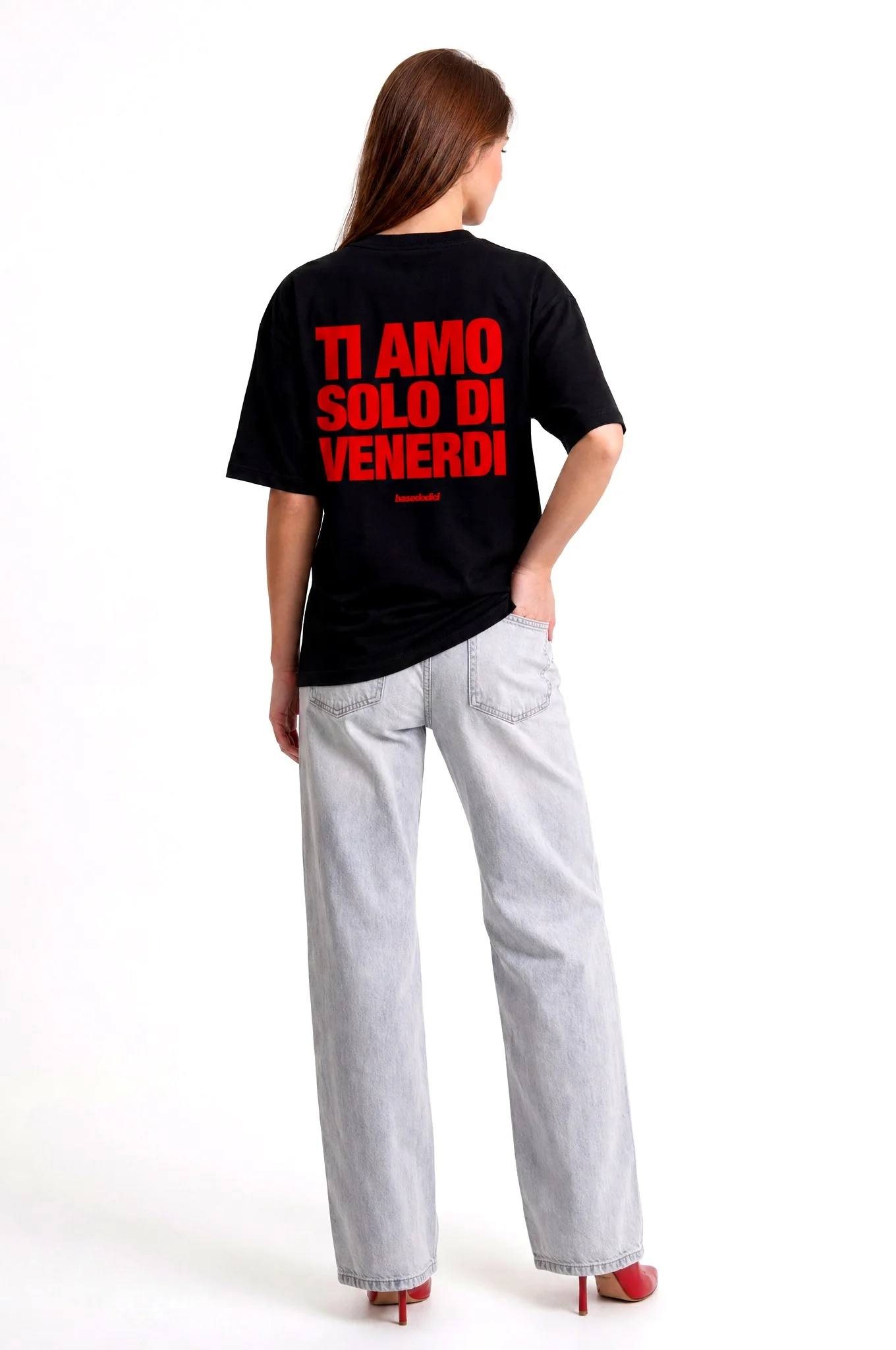 T-Shirt "COPY&PASTE" TiAmoVenerdì Black/Red - Image 7