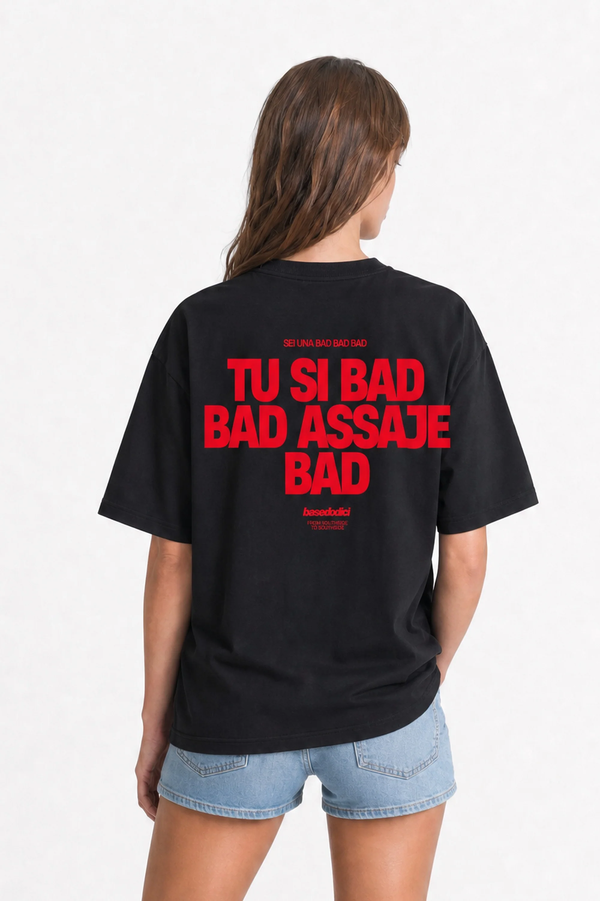 T-Shirt "COPY&PASTE" TU SI BAD BAD Black/Red - Image 2