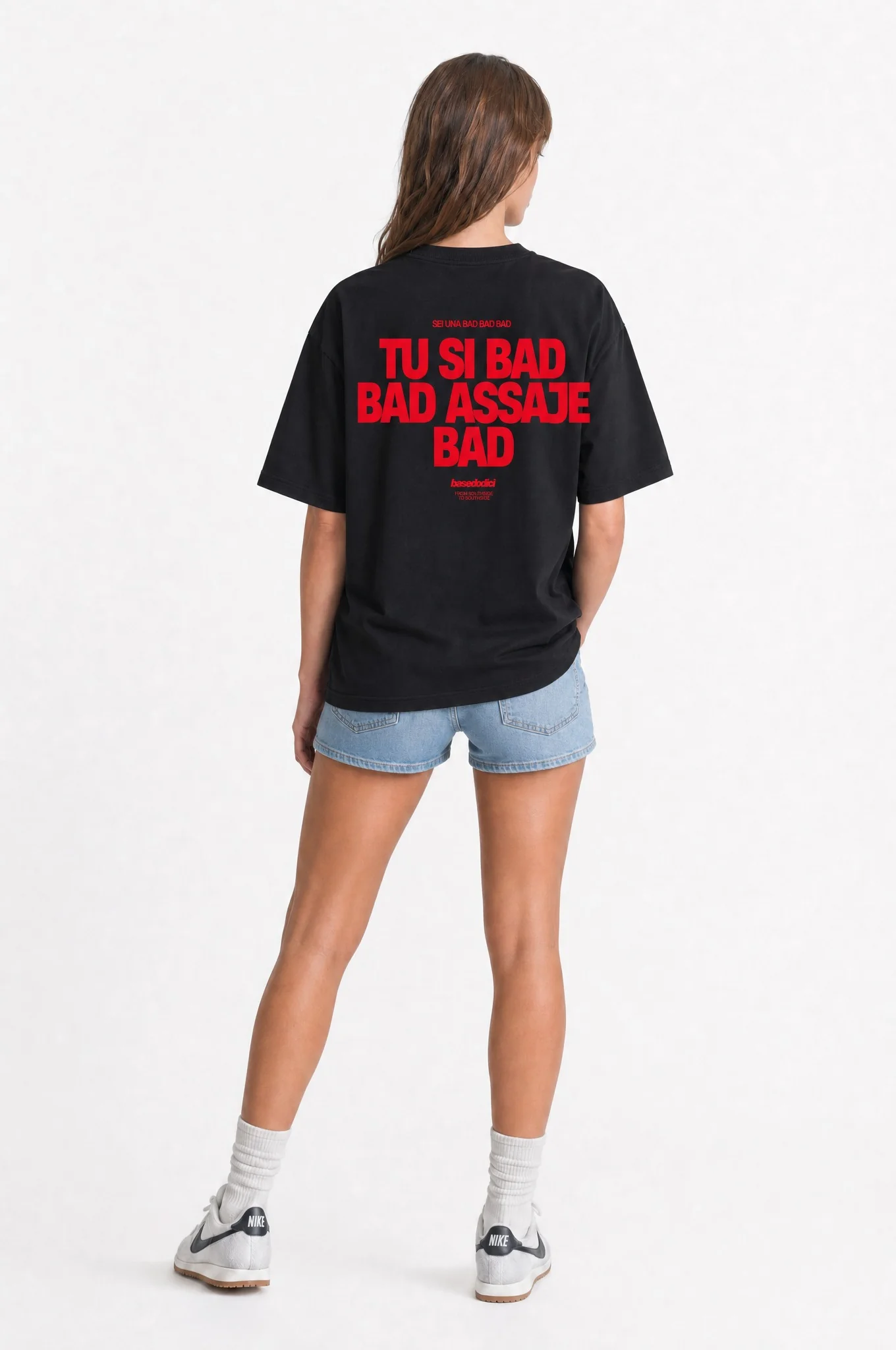 T-Shirt "COPY&PASTE" TU SI BAD BAD Black/Red - Image 4