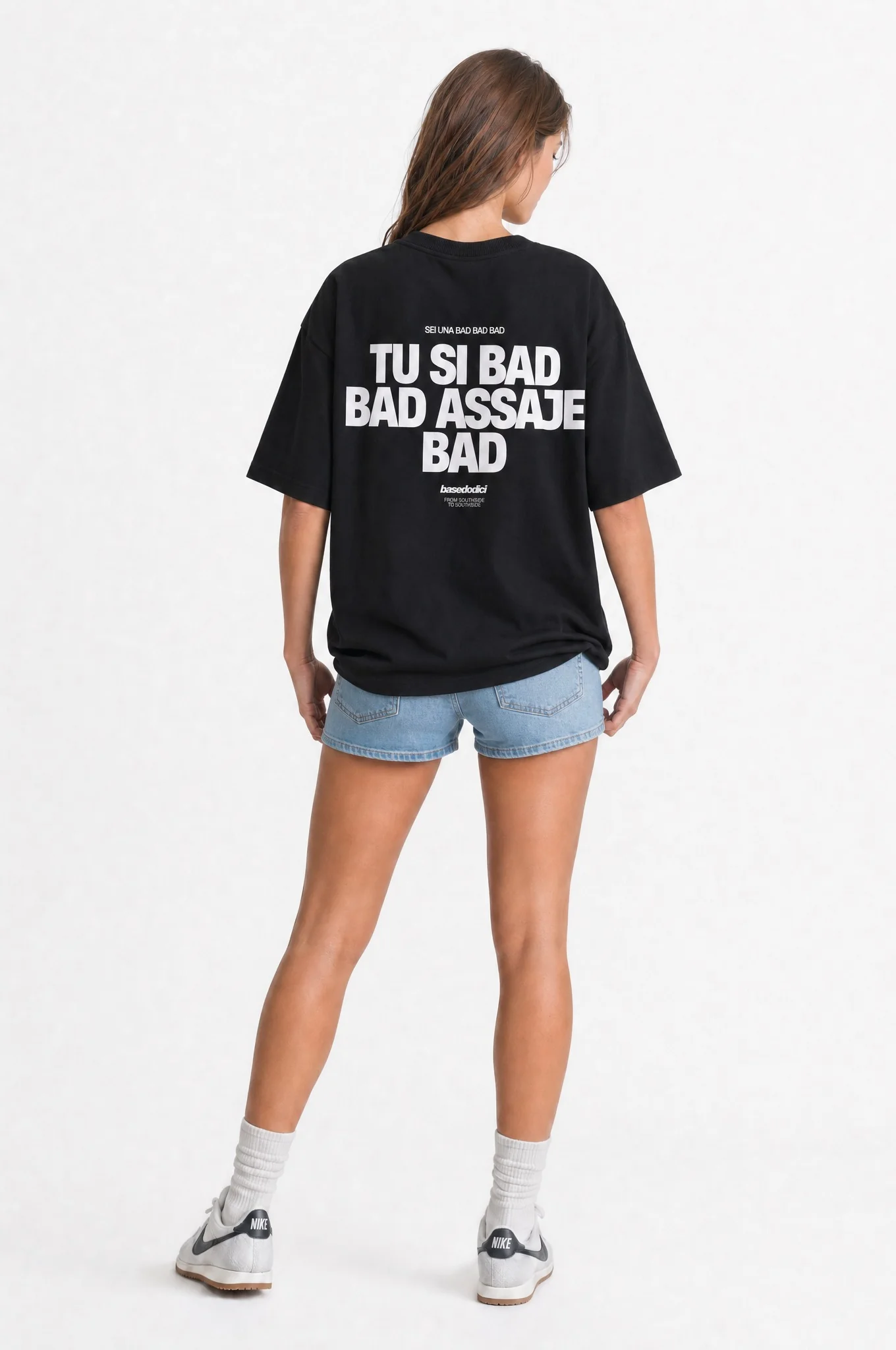 T-Shirt "COPY&PASTE" TU SI BAD BAD Black/White - Image 4