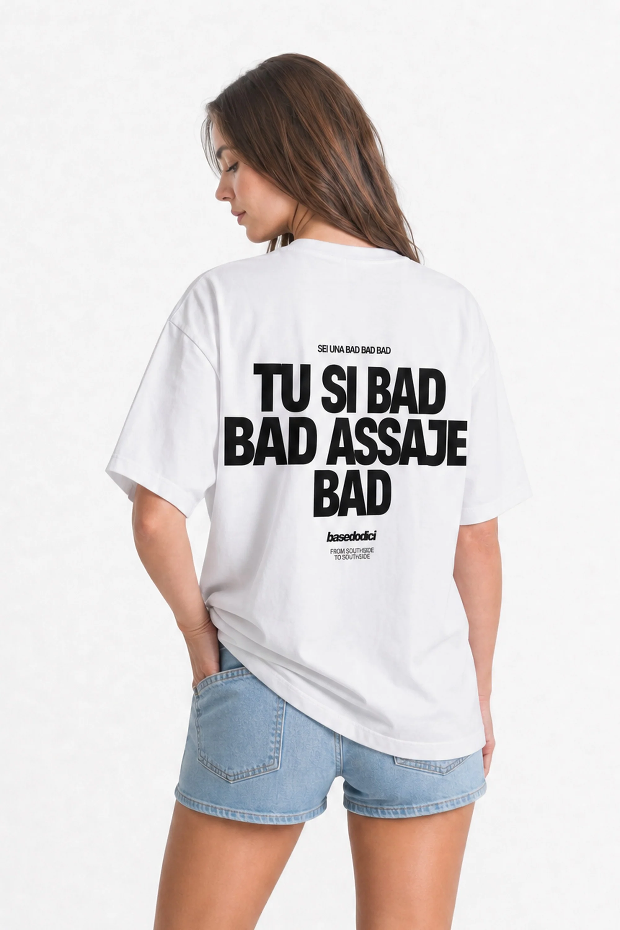 T-Shirt "COPY&PASTE" TU SI BAD BAD White/Black - Image 2