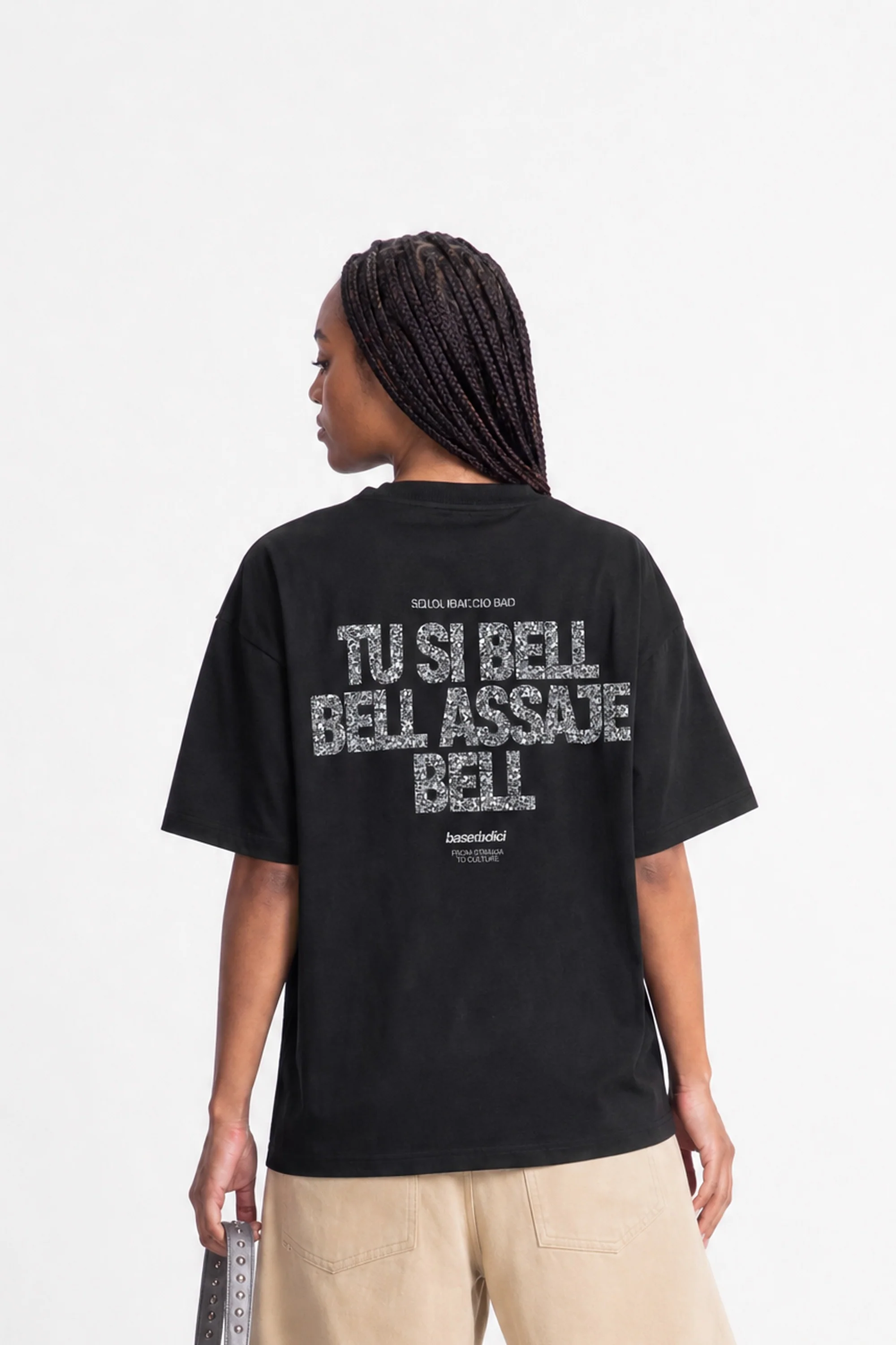 T-Shirt "COPY&PASTE" TU SI BELL BELL Black/Glitter - Image 2