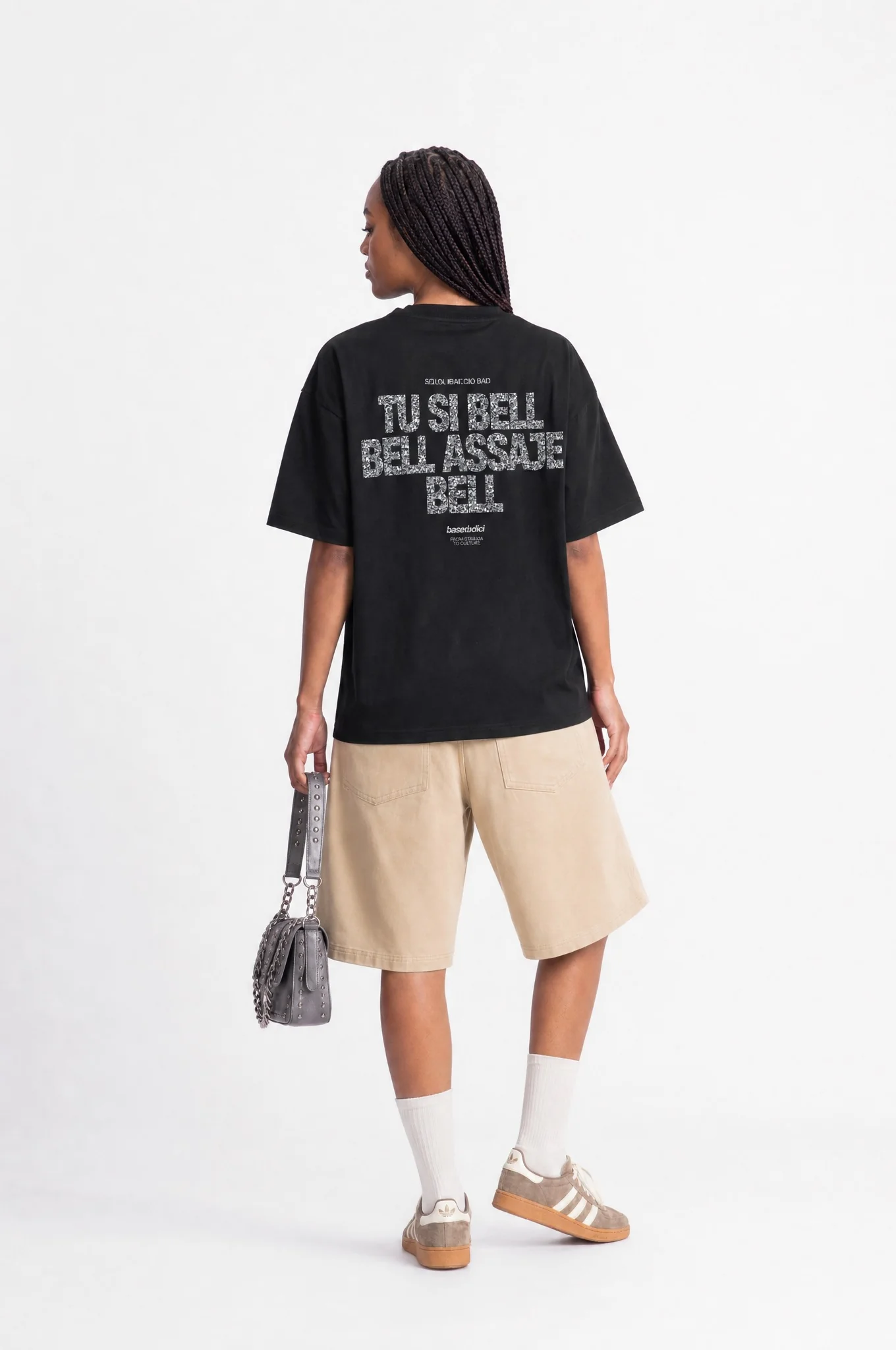 T-Shirt "COPY&PASTE" TU SI BELL BELL Black/Glitter - Image 4
