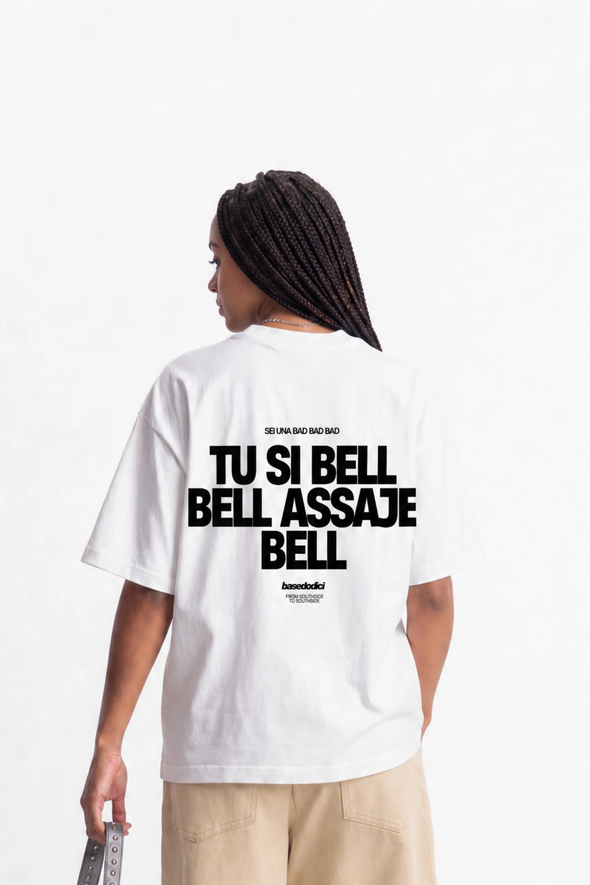 T-Shirt "COPY&PASTE" TU SI BELL BELL White/Black - Image 2