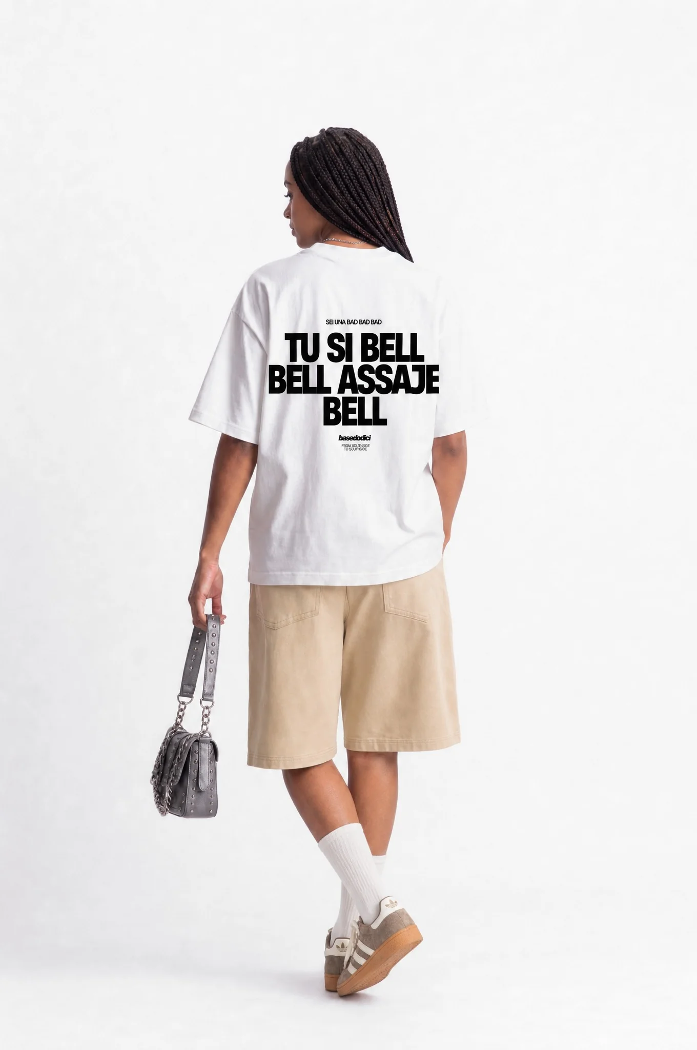 T-Shirt "COPY&PASTE" TU SI BELL BELL White/Black - Image 3