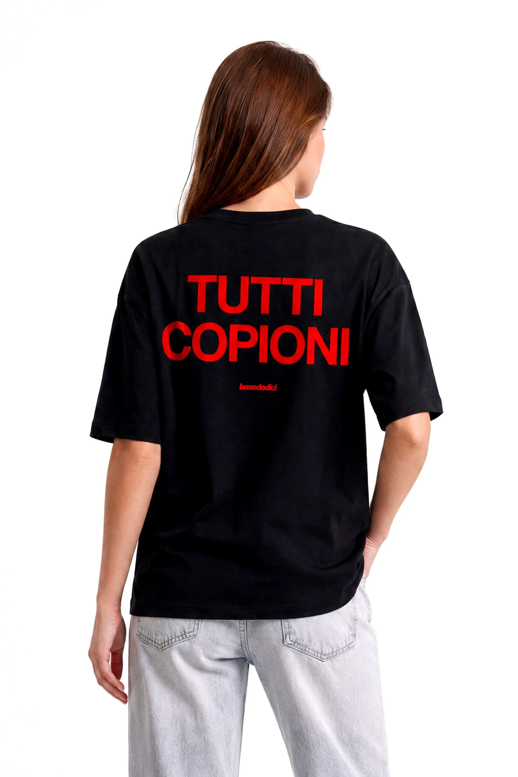 T-Shirt "COPY&PASTE" TuttiCopioni Black/Red - Image 4