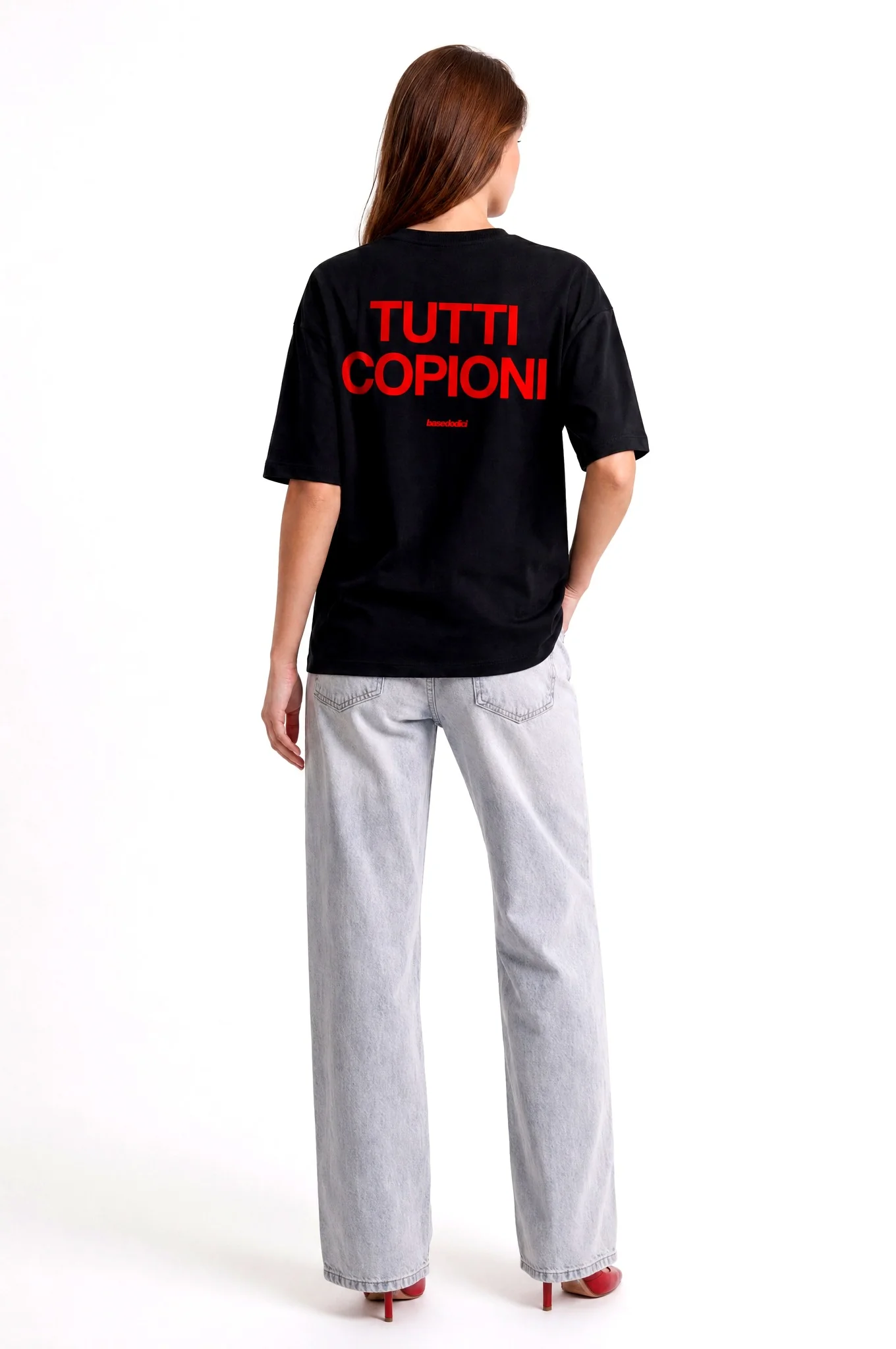 T-Shirt "COPY&PASTE" TuttiCopioni Black/Red - Image 9