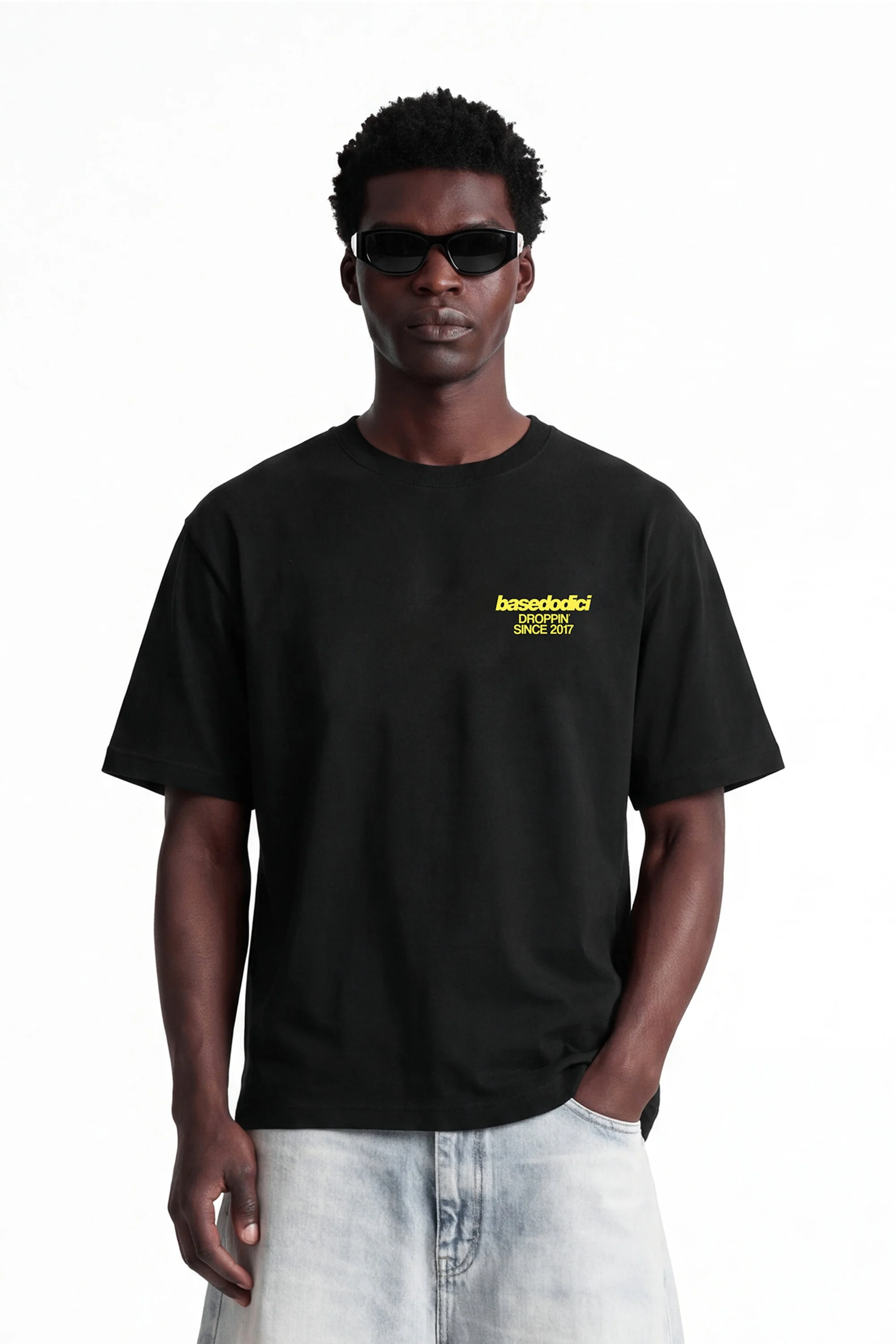 T-Shirt "COPY&PASTE" TuttiCopioni Black/Yellow - Image 3