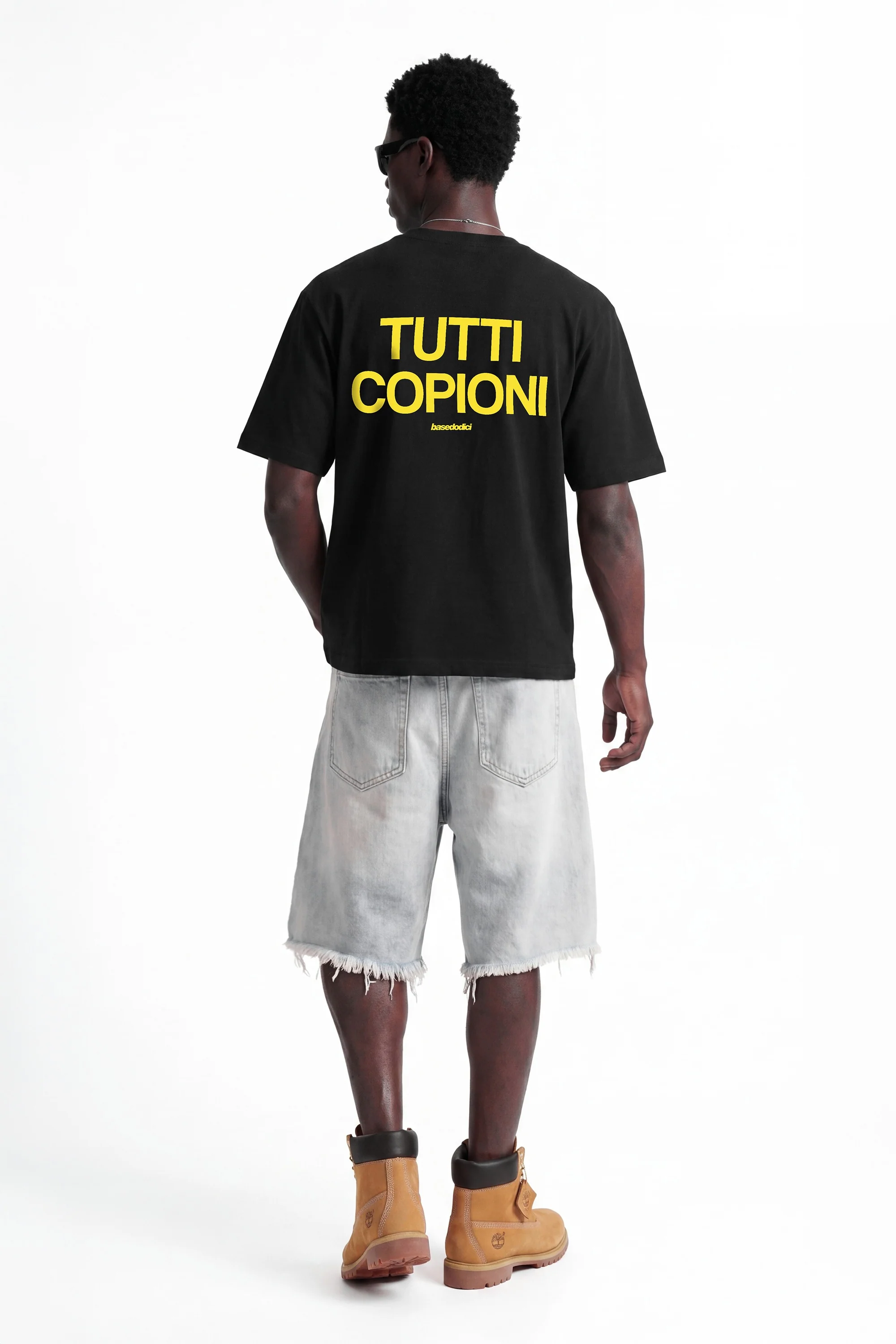 T-Shirt "COPY&PASTE" TuttiCopioni Black/Yellow - Image 7