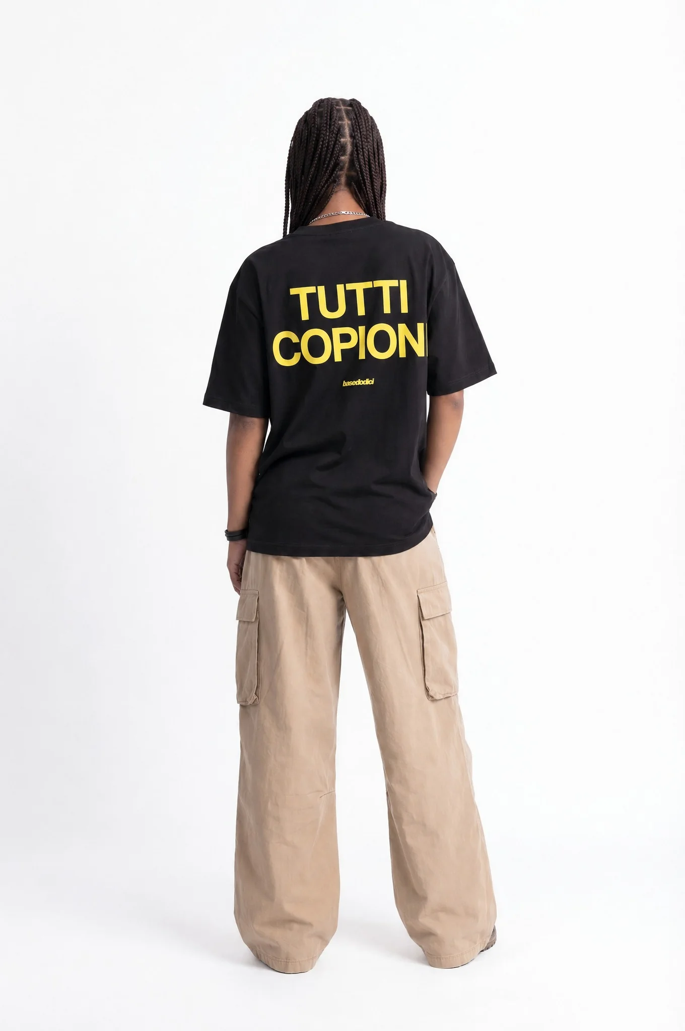 T-Shirt "COPY&PASTE" TuttiCopioni Black/Yellow - Image 9