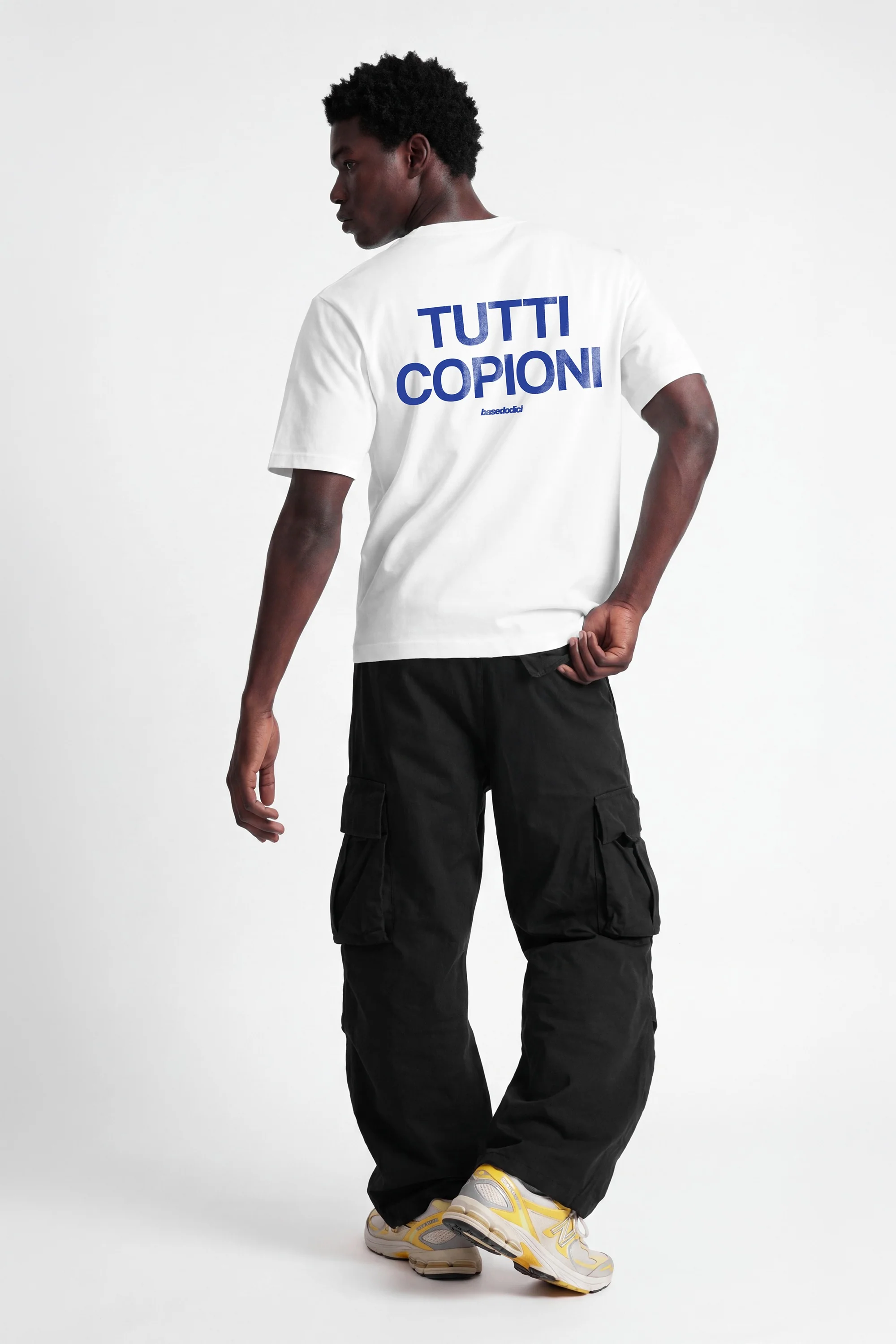 T-Shirt "COPY&PASTE" TuttiCopioni White/Blue - Image 7