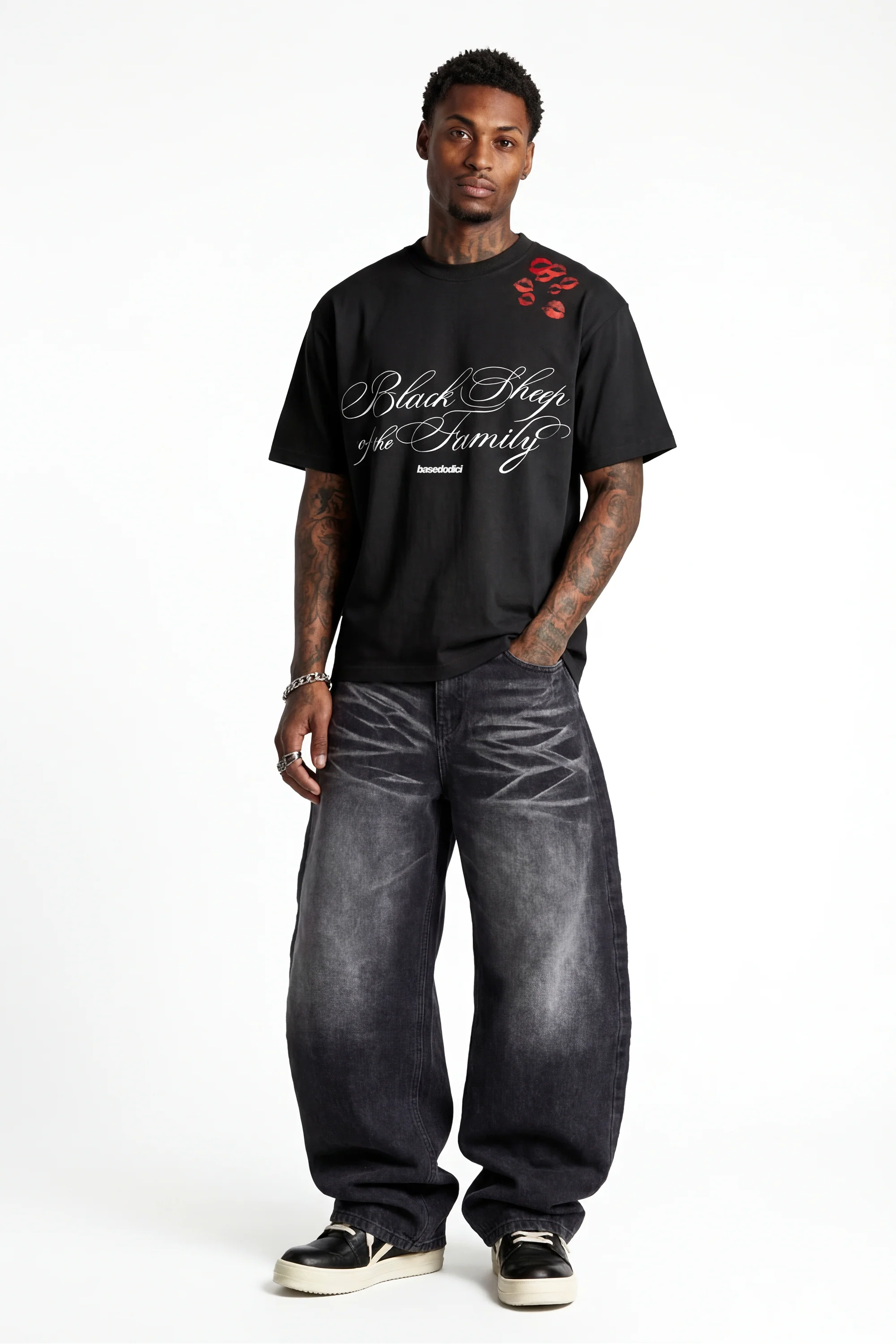 T-Shirt "FOR DREAMERS" Kiss Black - Image 5