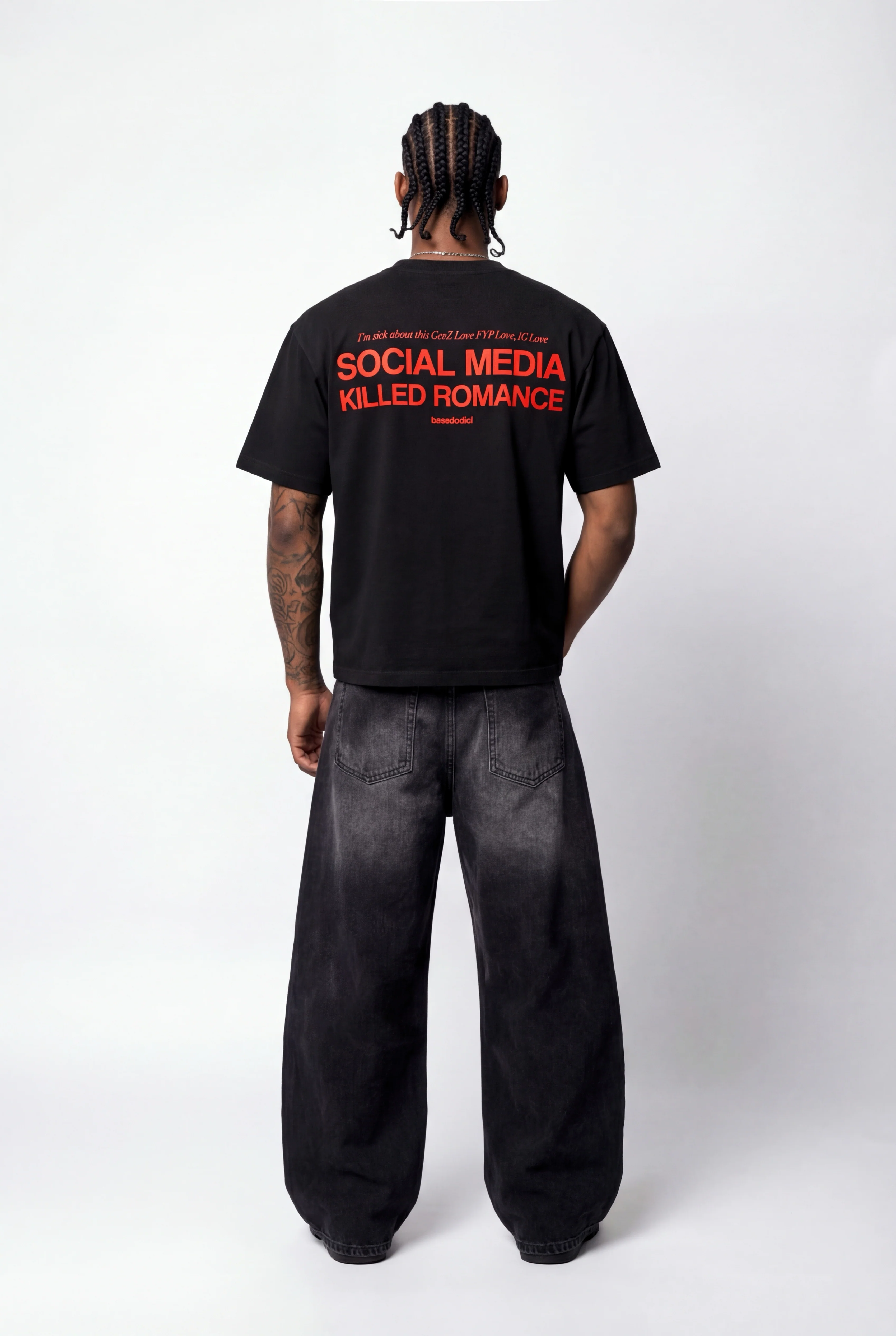 T-Shirt "KILLED ROMANCE" Black/Red - Image 4