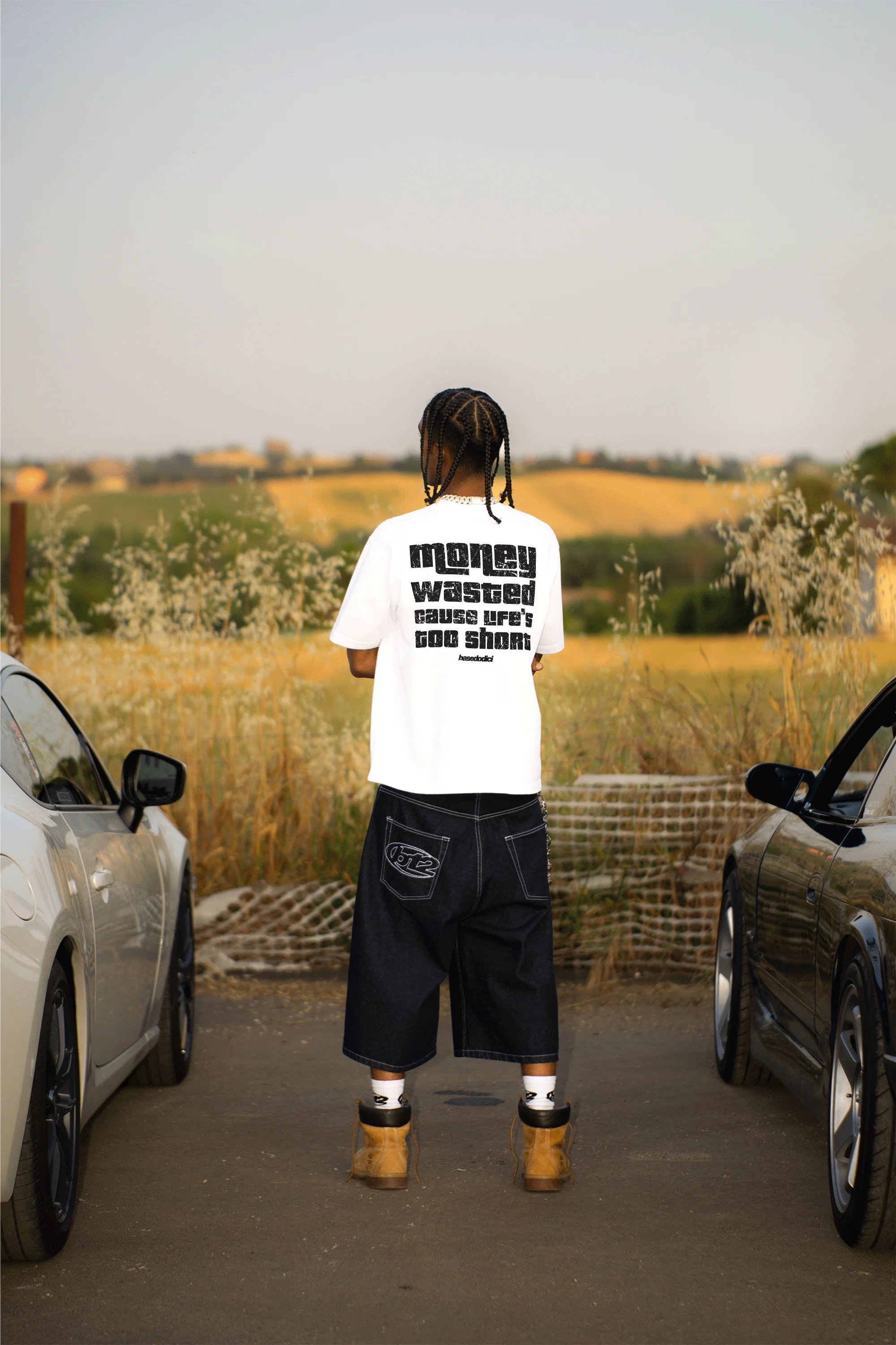 T-Shirt “LIVE FAST” Money Wasted White - Image 2