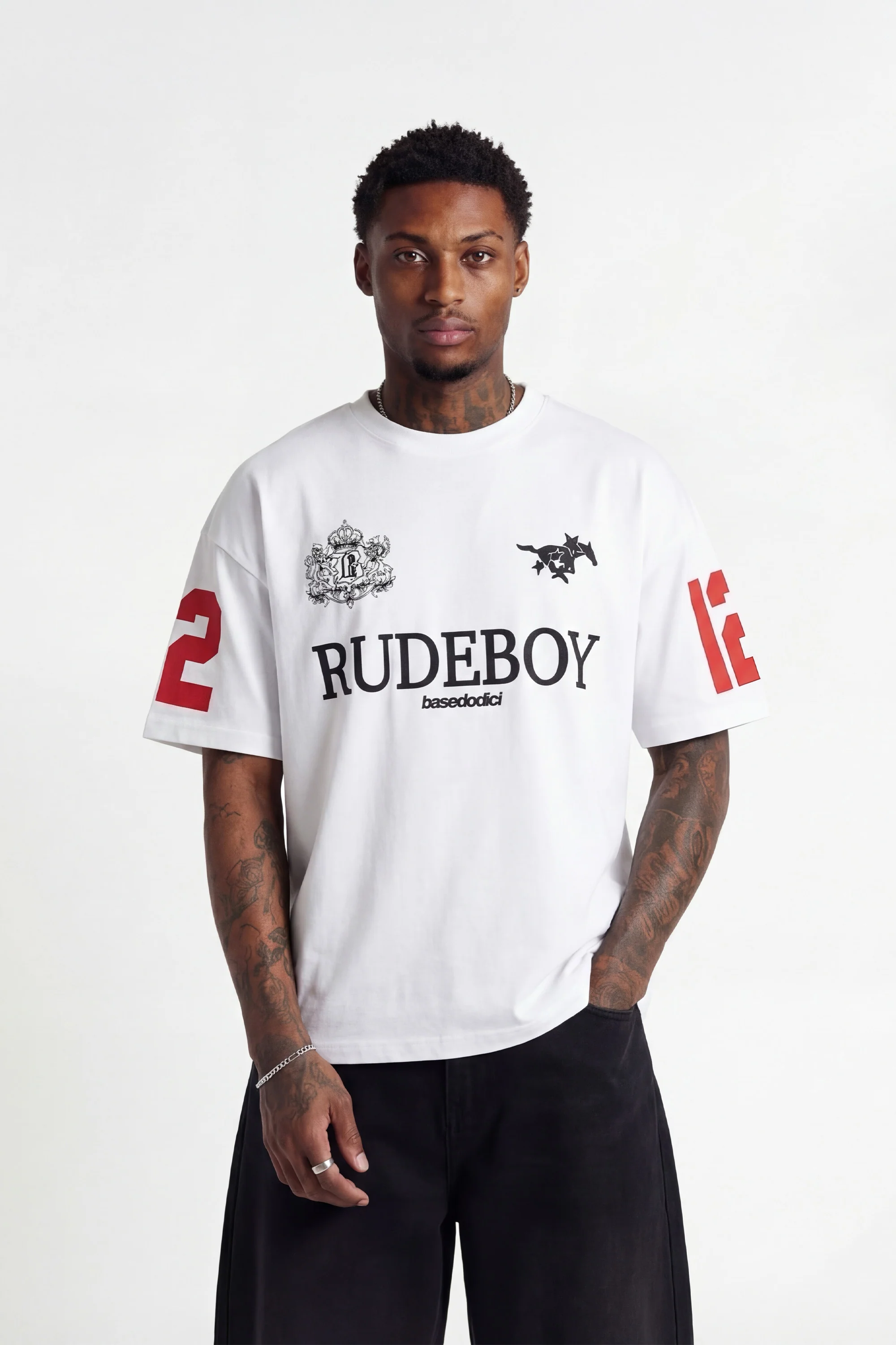 T-Shirt "RUDEBOY LDN" 12 White