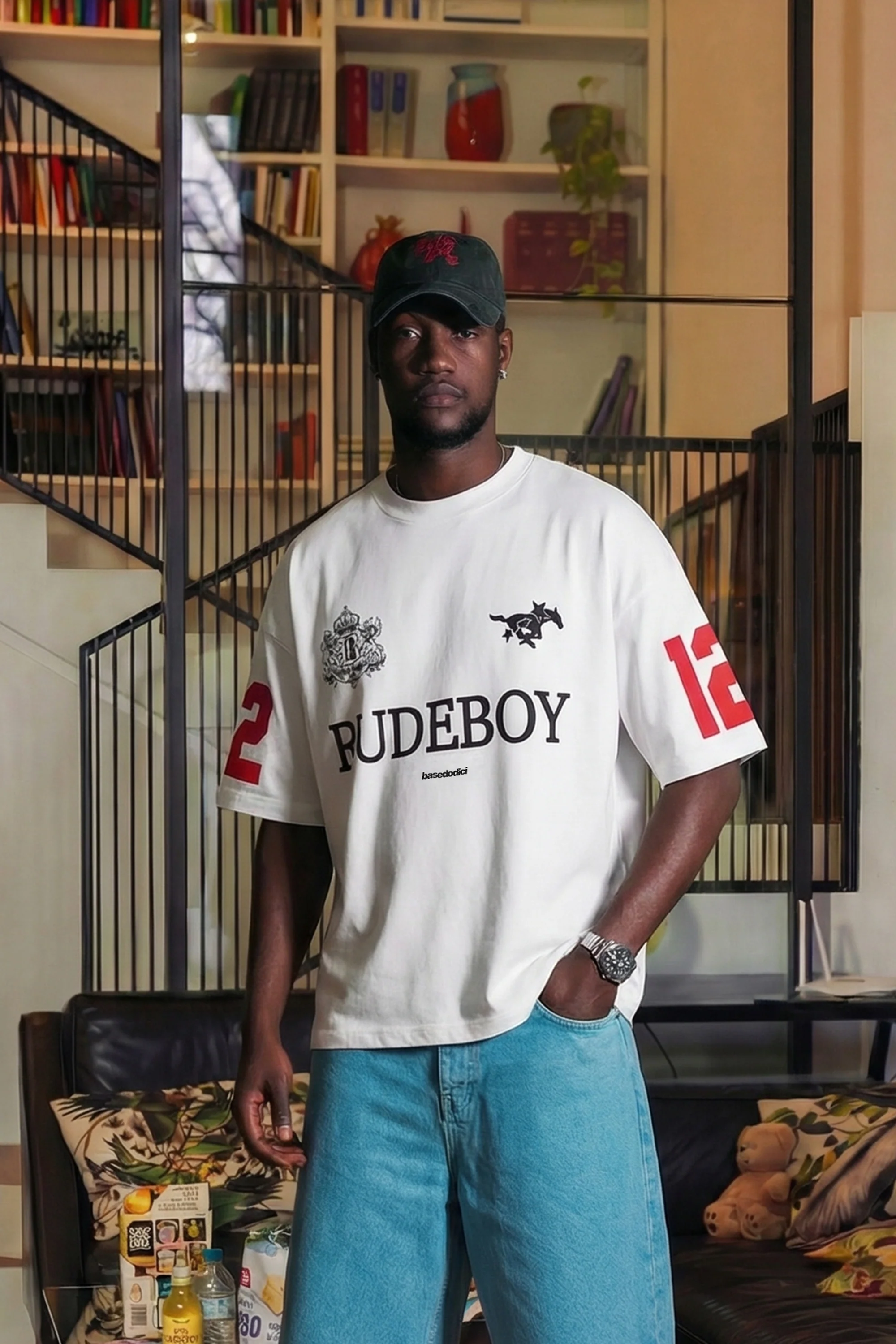 T-Shirt "RUDEBOY LDN" 12 White - Image 4