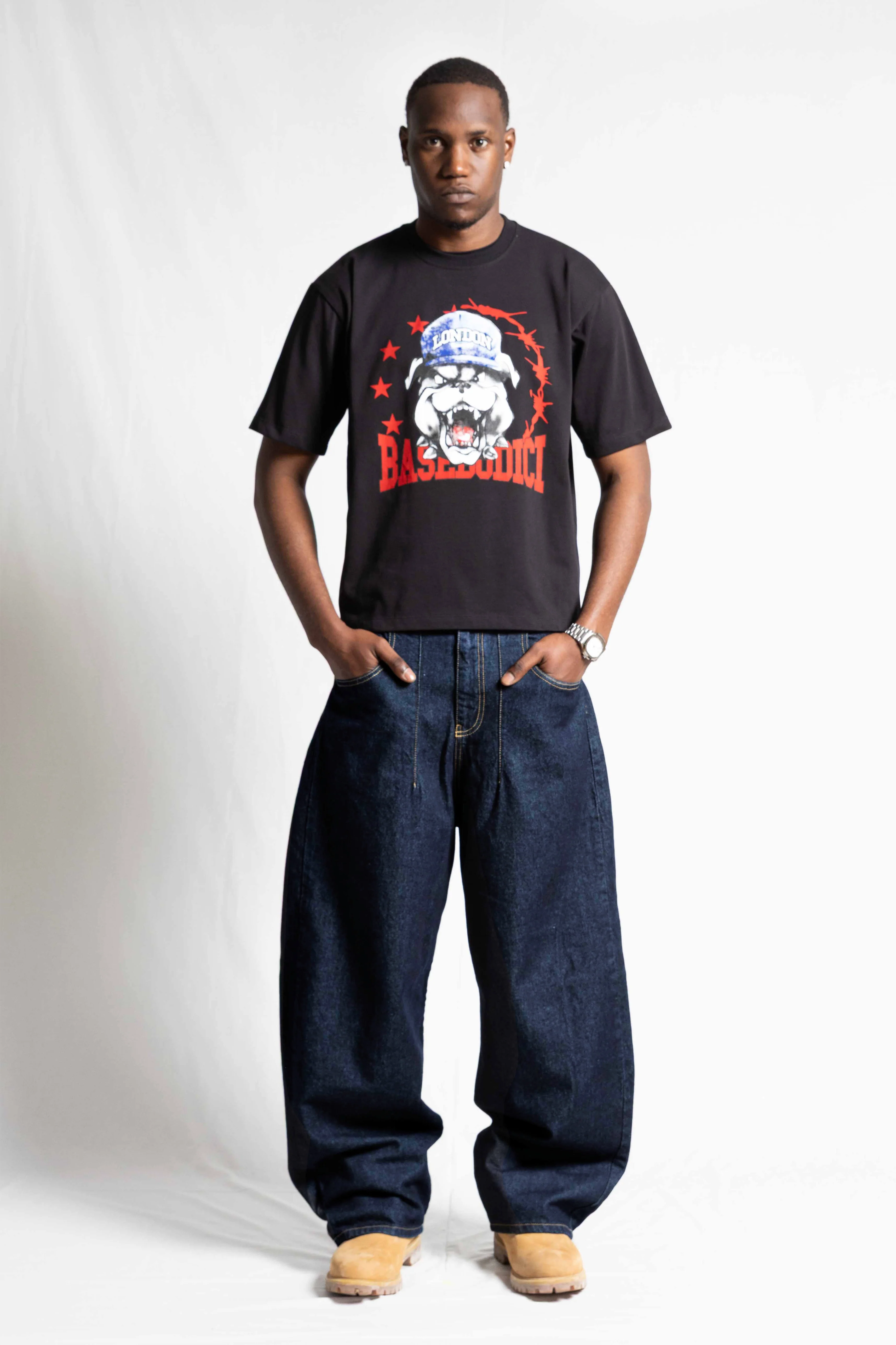 T-Shirt "RUDEBOY LDN" Bull Black - Image 5