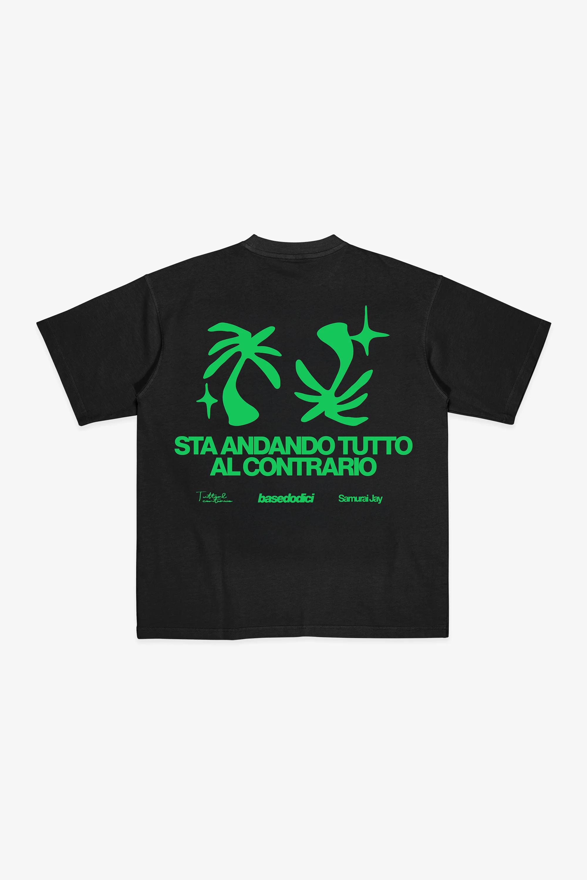 T-Shirt "SAMURAIJAYxBASEDODICI" TuttoSbagliato Black/Green - Image 7