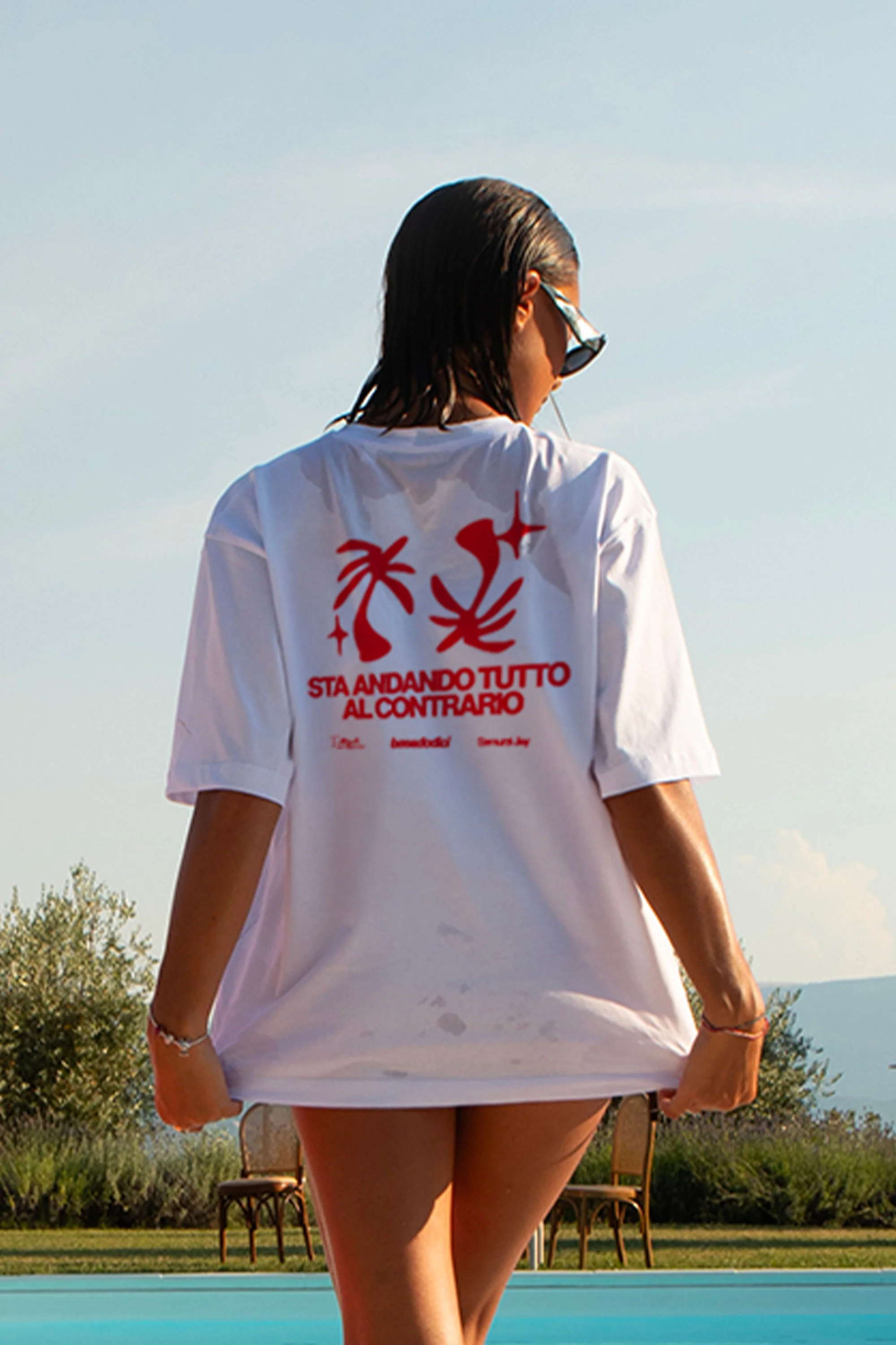 T-Shirt "SAMURAIJAYxBASEDODICI" TuttoSbagliato White/Red - Image 3