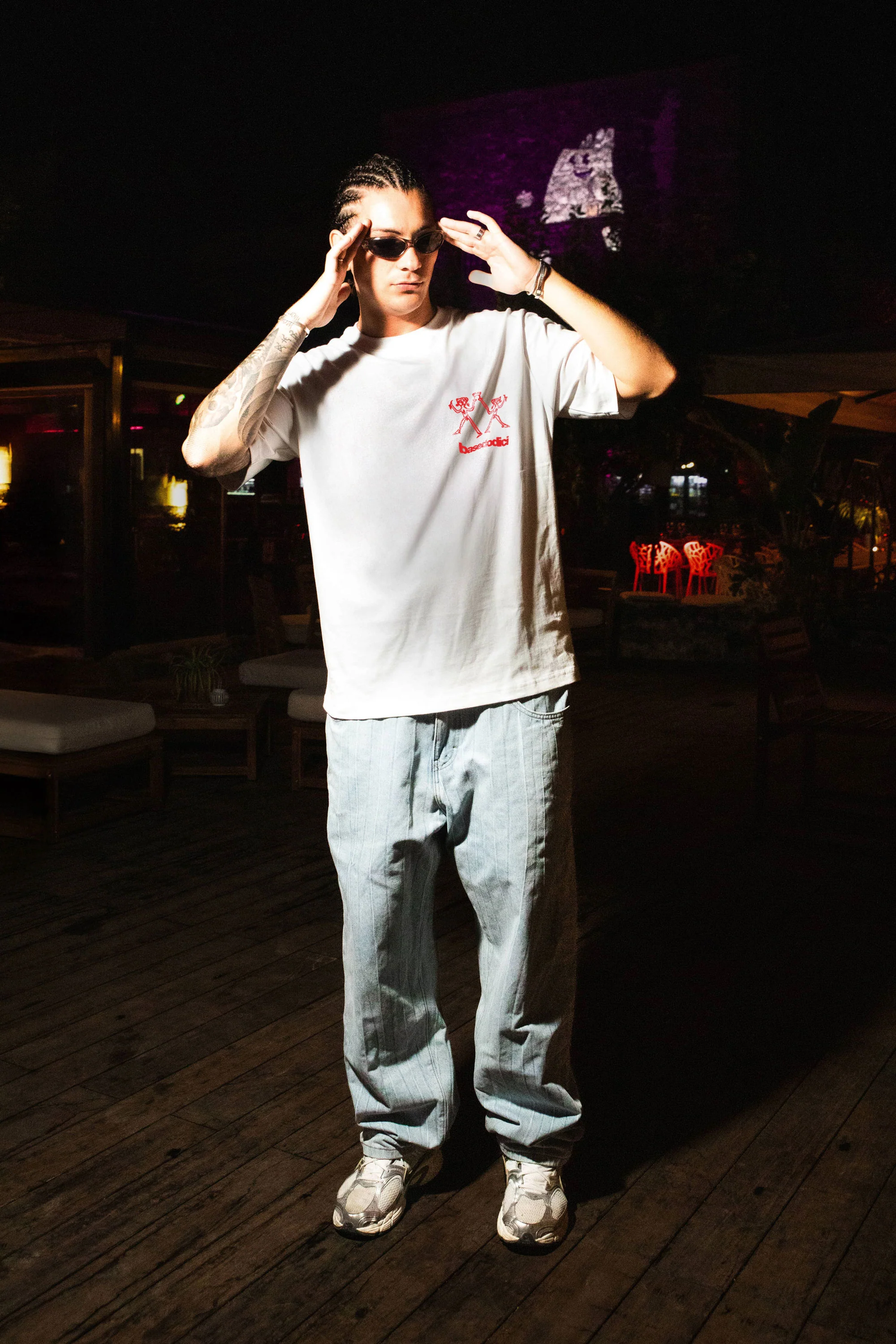 T-Shirt "TAVERNELLExBASEDODICI" Amore White - Image 3