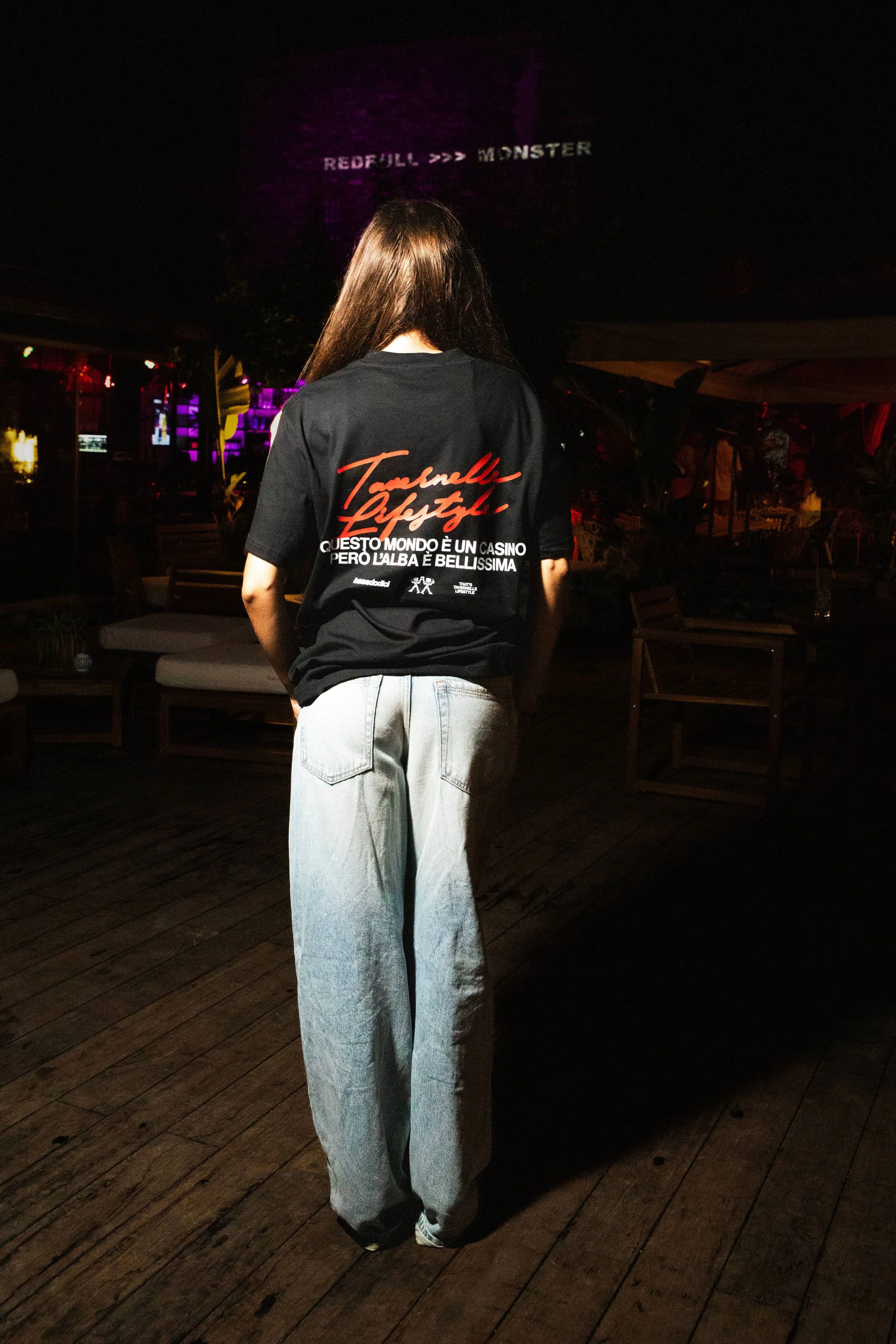 T-Shirt "TAVERNELLExBASEDODICI" Lifestyle Black - Image 3
