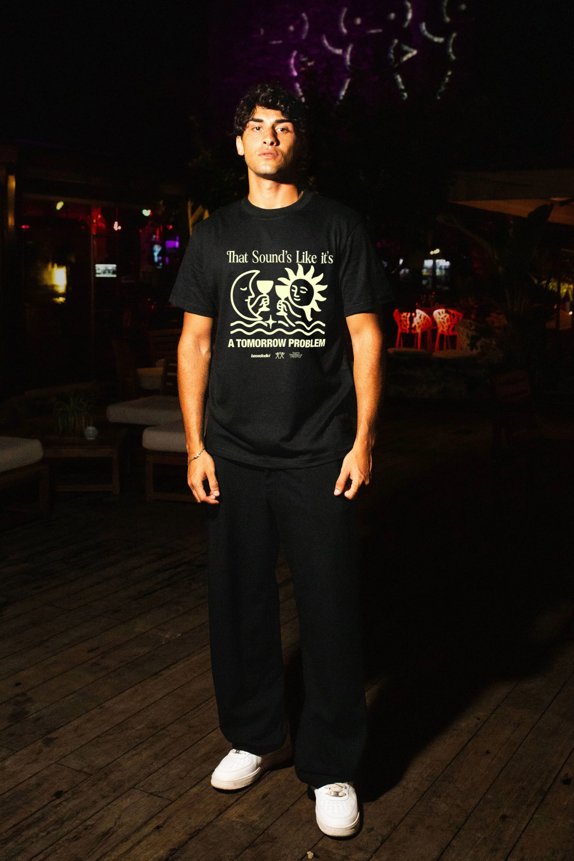 T-Shirt "TAVERNELLExBASEDODICI" Tomorrow Black - Image 3