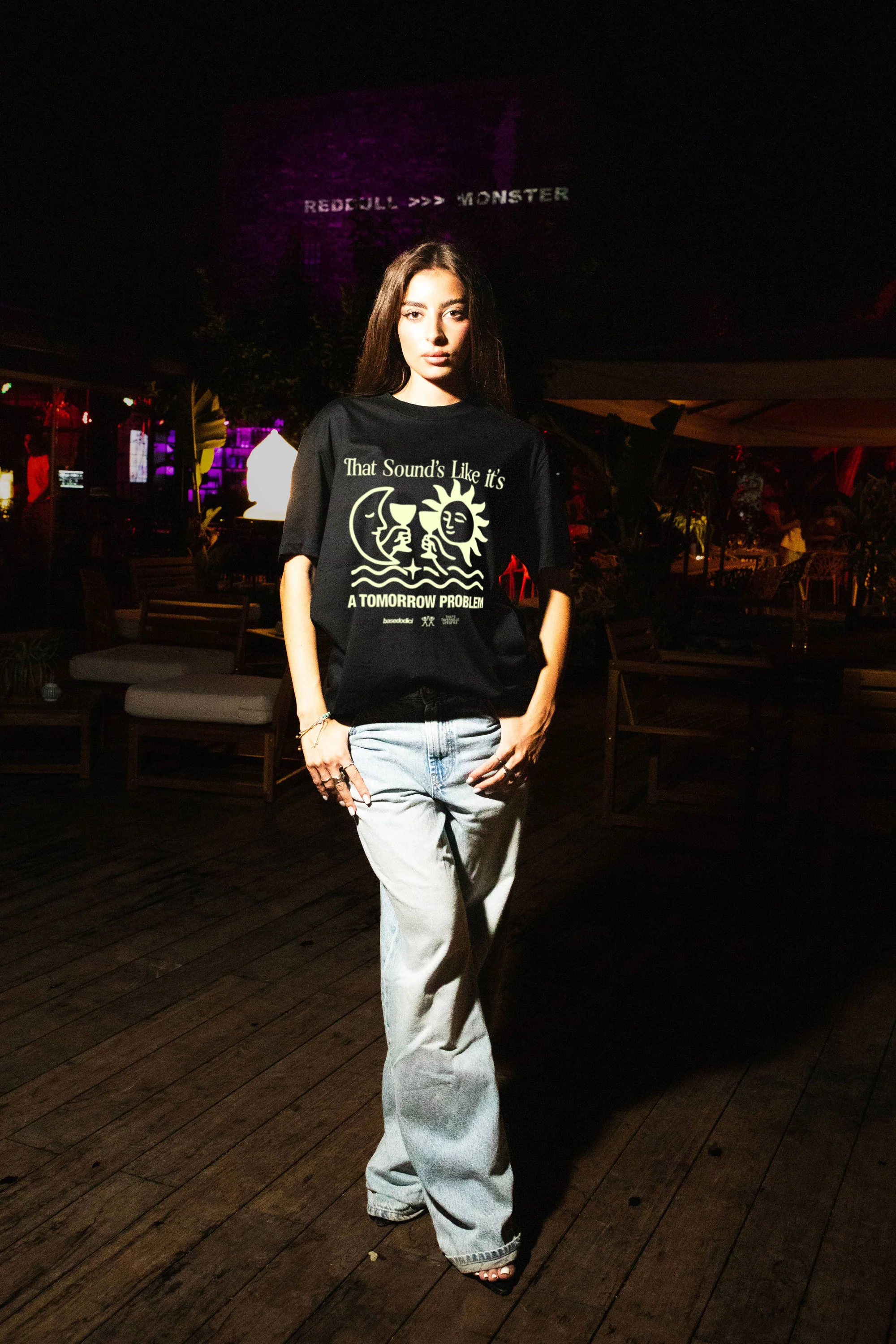 T-Shirt "TAVERNELLExBASEDODICI" Tomorrow Black - Image 4